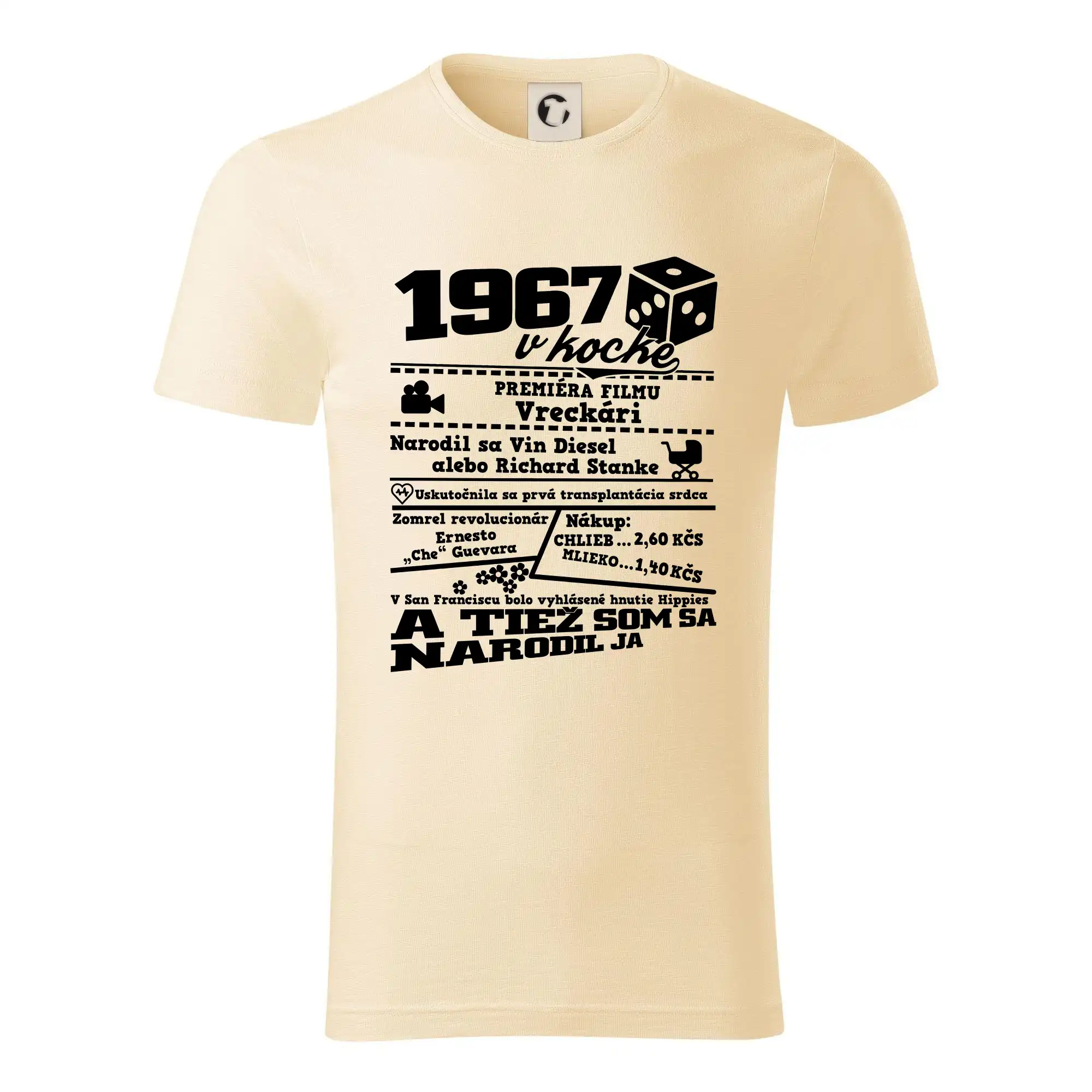 Narodeniny v kocke - 1967 v kocke - Tričko z organickej bavlny