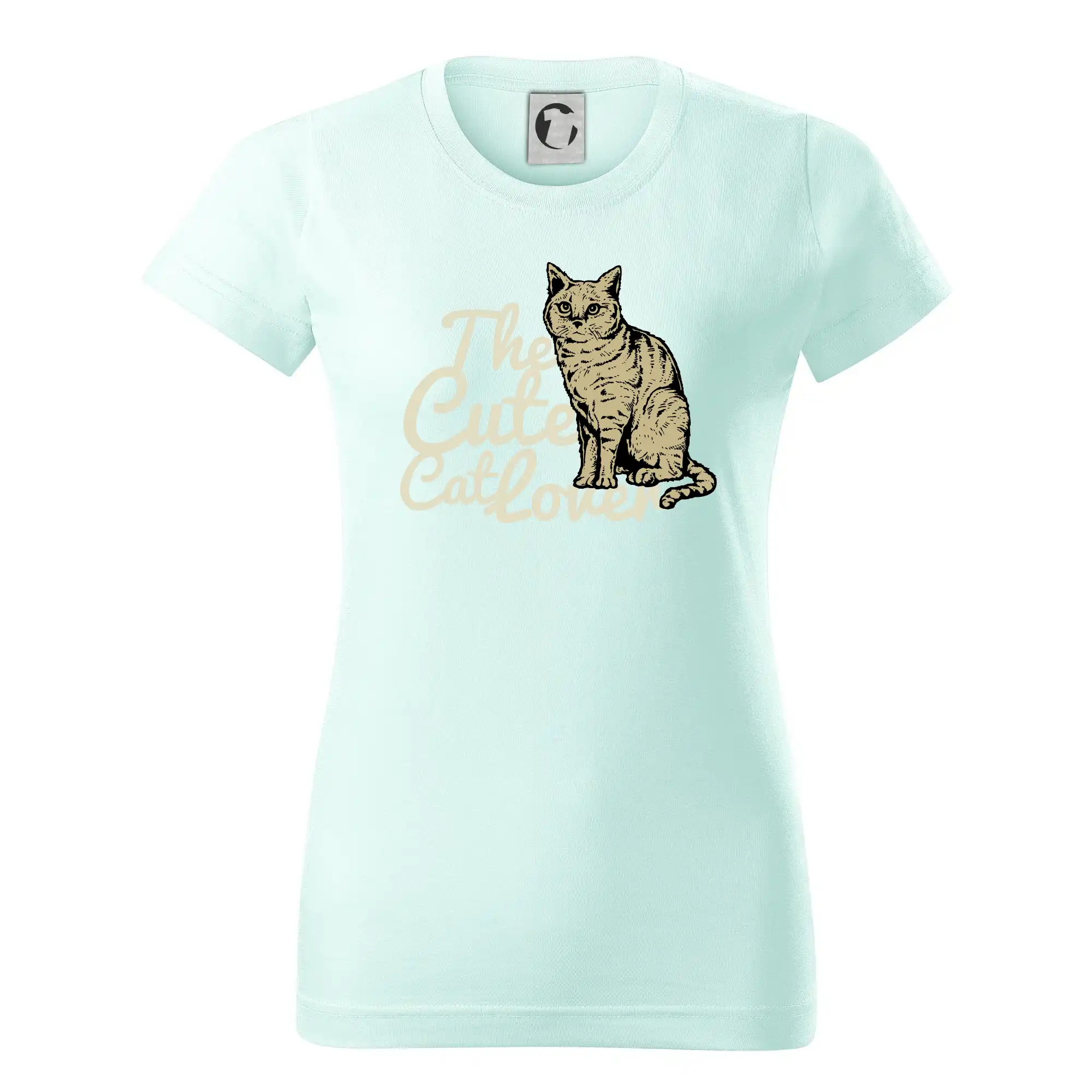 Vtipná tričká s mačkou - The cute cat lover - Dámske tričko basic - ľahko voľnejšie a dlhšie