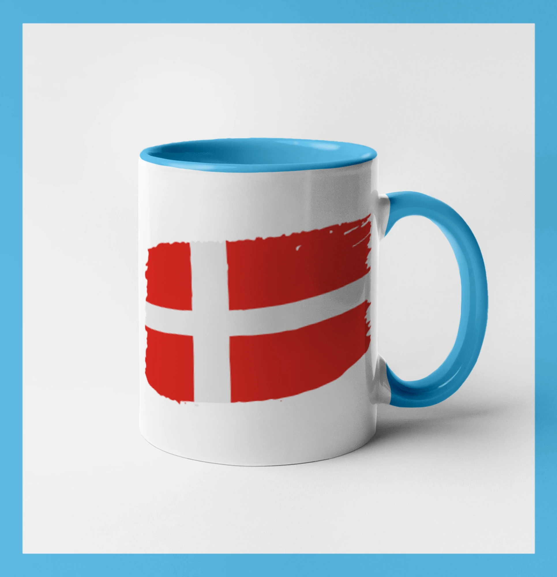 Motívy štátnych vlajok - Dánsko vlajka - Hrnček 