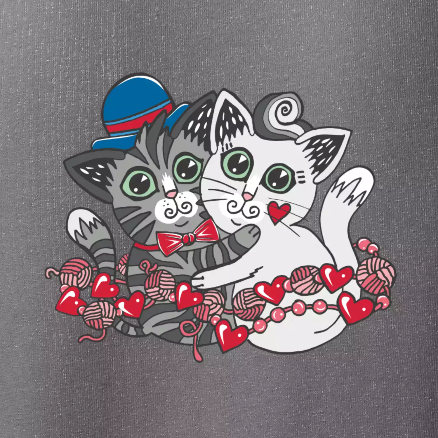 Mačky v objatí (Pecka design)