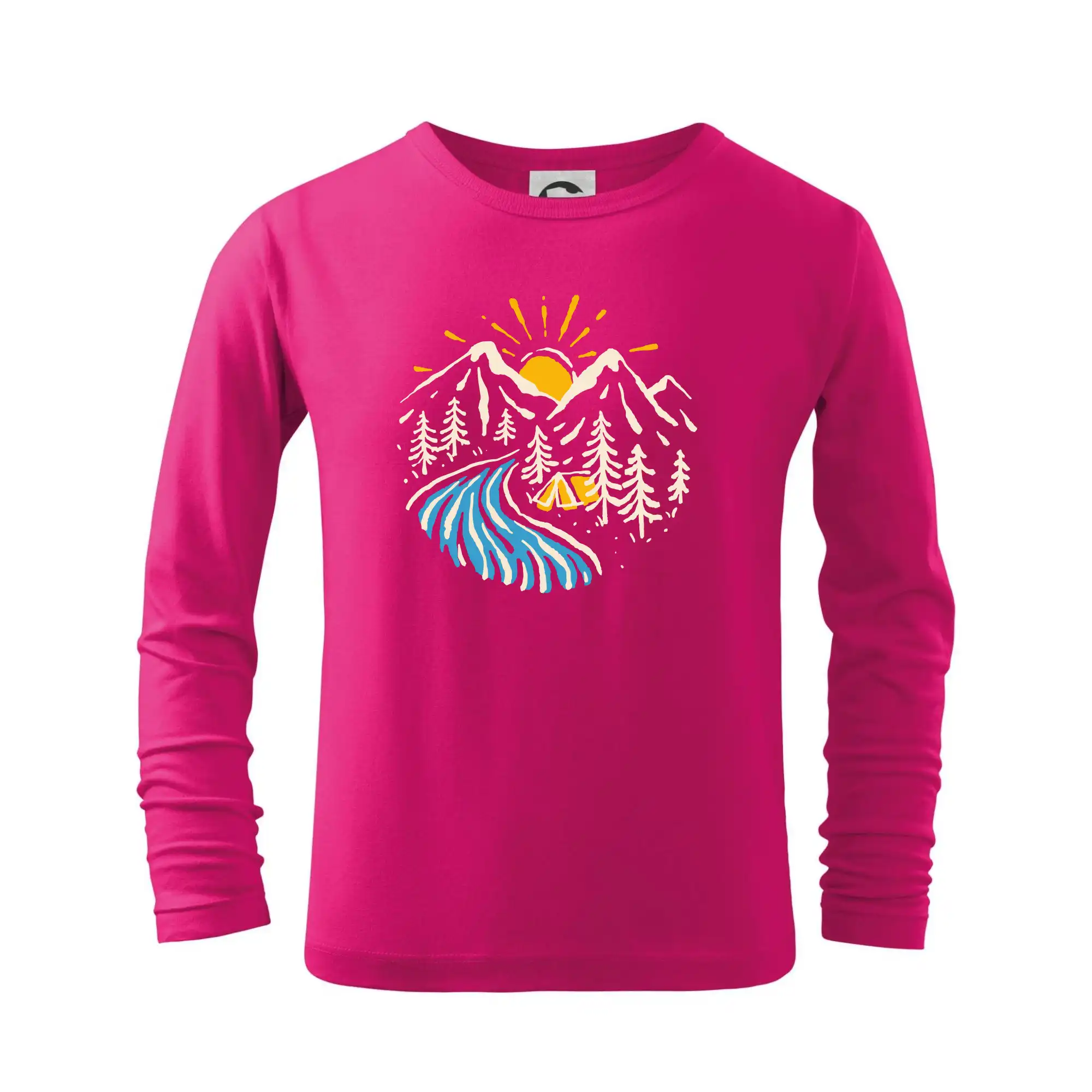 Trička na kempovanie - Stan pri rieke - Tričko detské Long Sleeve