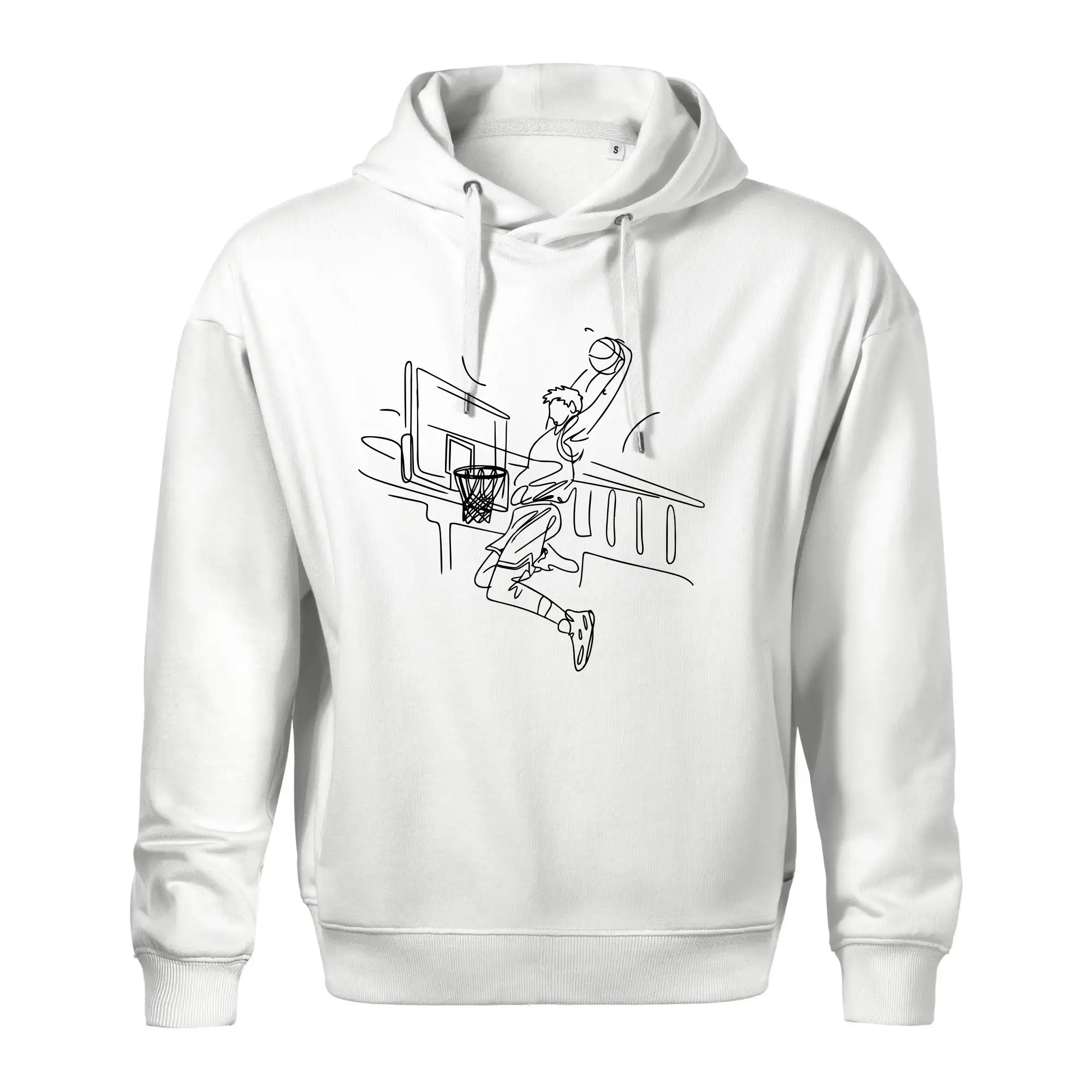 Basketbalista jedním tahem - výskok