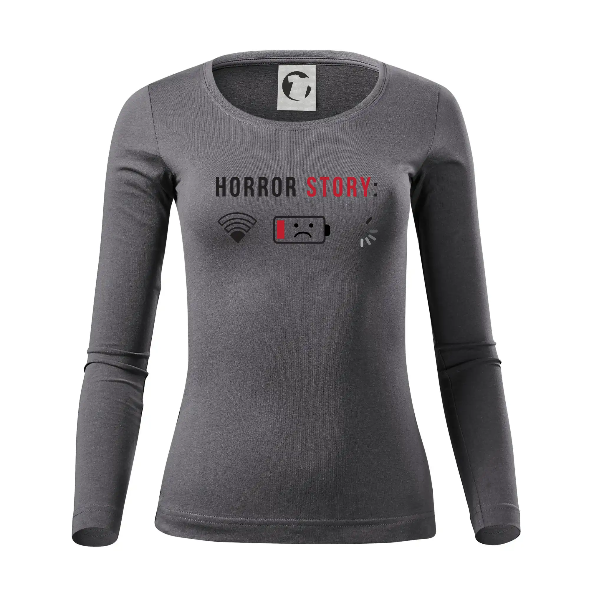 Tričká pre ajťákov - Horror story - Dámske tričko FIT-T LS - zužené