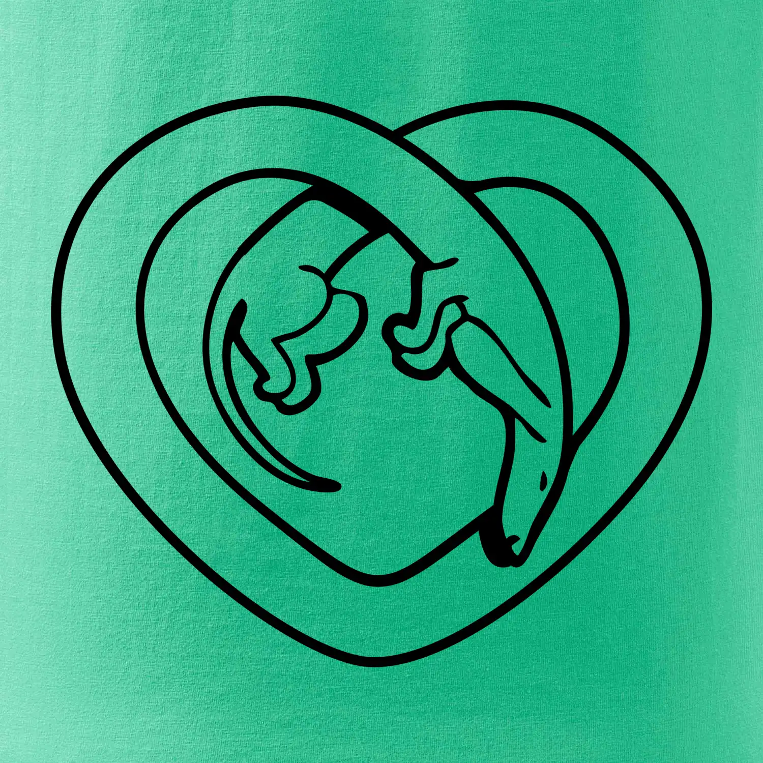 Jezevčík srdce - obrys