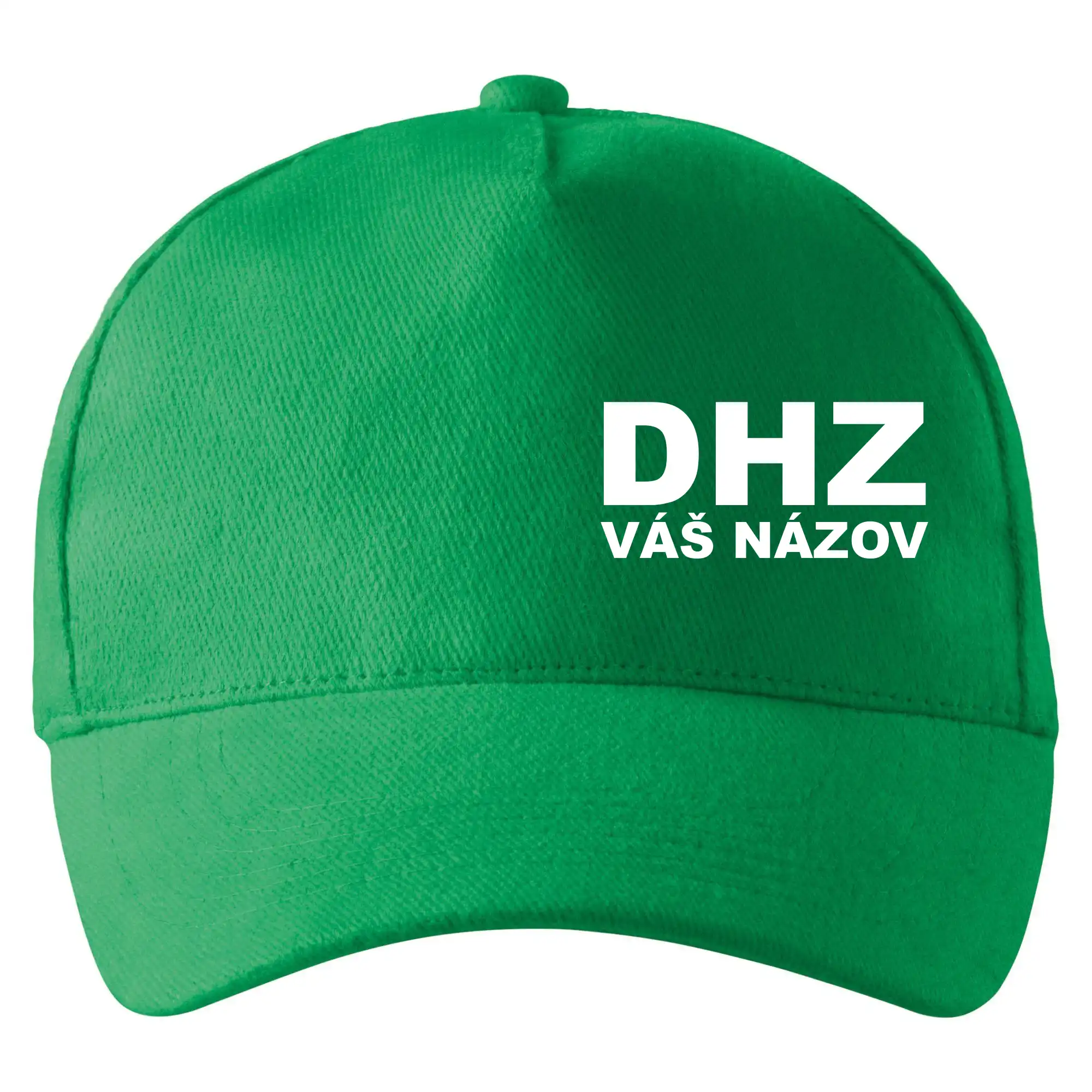 Originálne tričká pre hasičov - DHZ nápis (názov zboru - vlastný nápis) - Šiltovka so zahnutým šiltom a mosaznou sponou