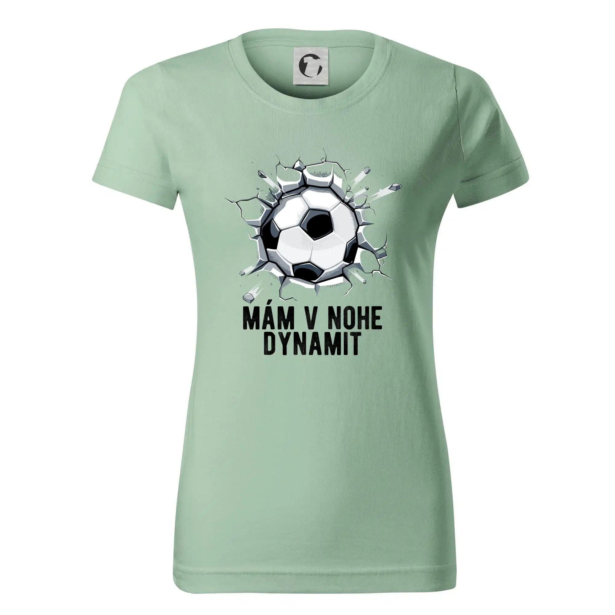 Tričká pre futbalistov - Mám v nohe dynamit - Dámske tričko basic - ľahko voľnejšie a dlhšie