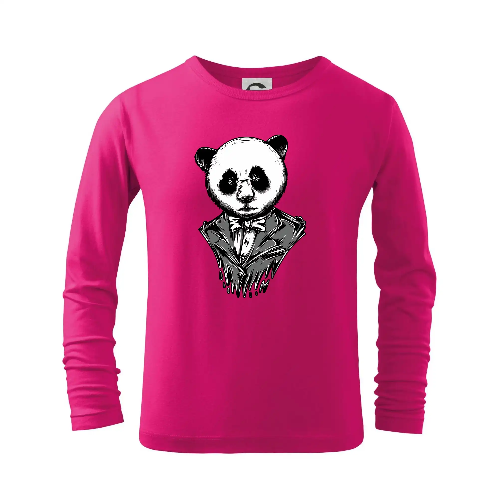Grafické tričká - Panda gentleman - Tričko detské Long Sleeve