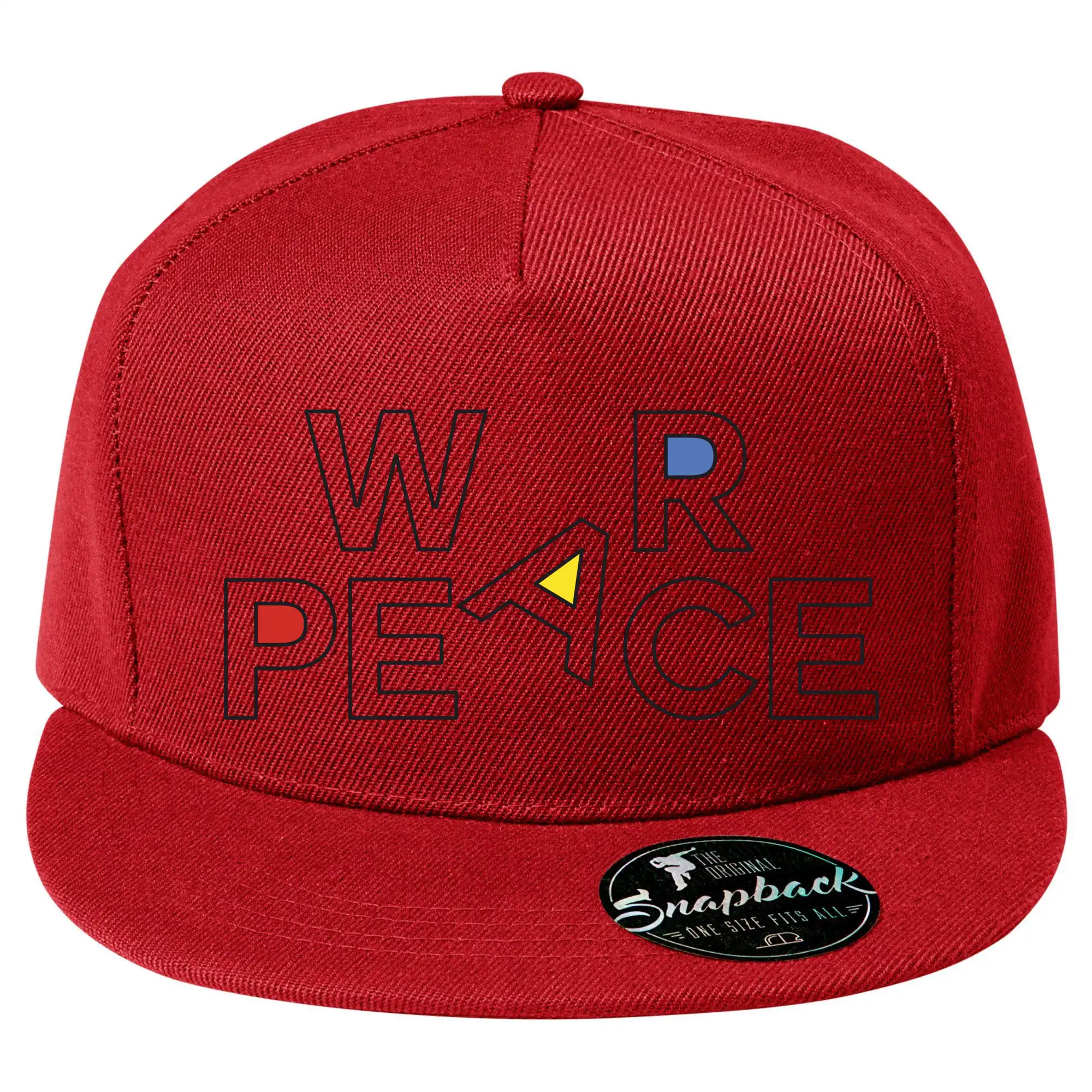 War, peace - barevný nápis