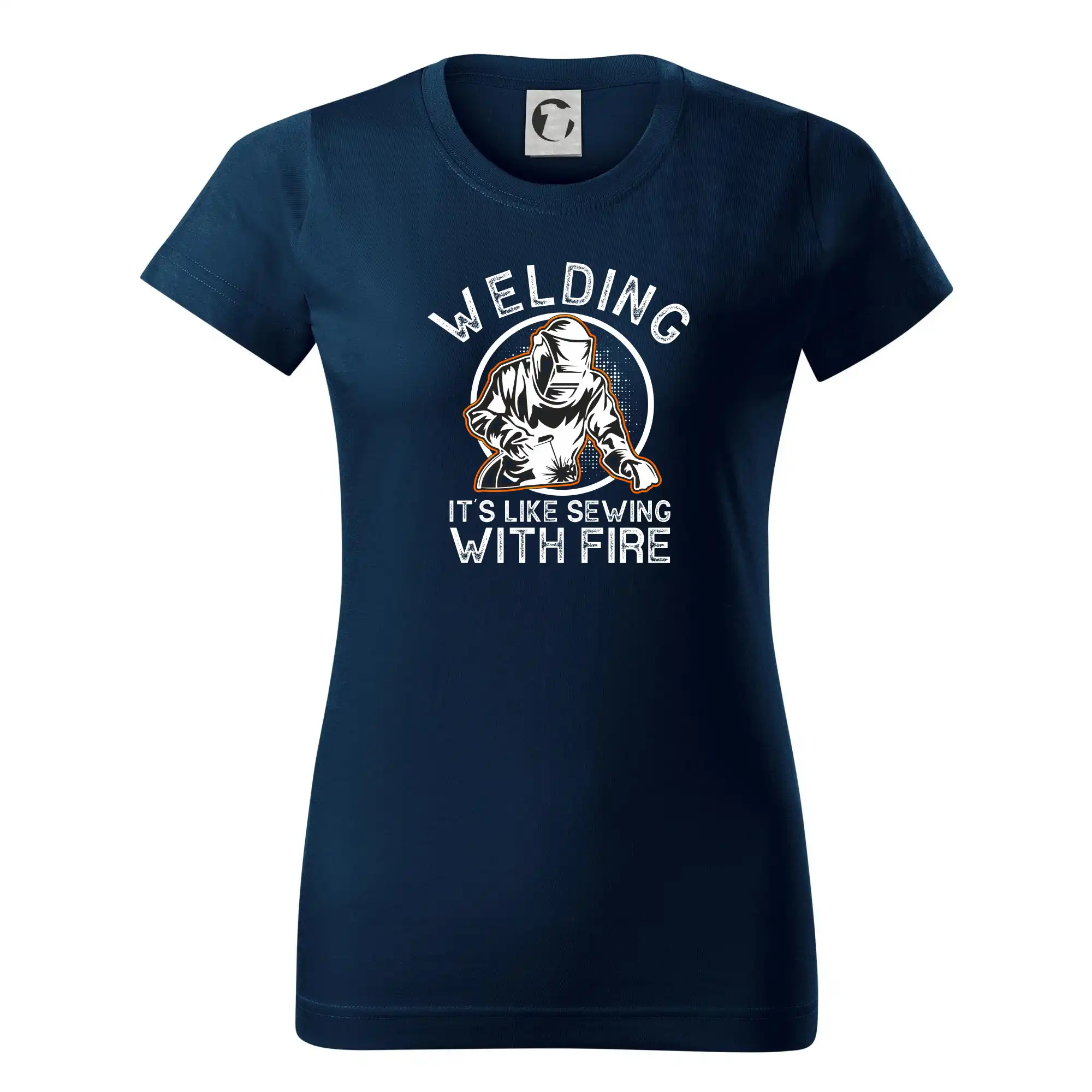 Tričká pre zvárača - Welding its like sewing with fire - Dámske tričko basic - ľahko voľnejšie a dlhšie