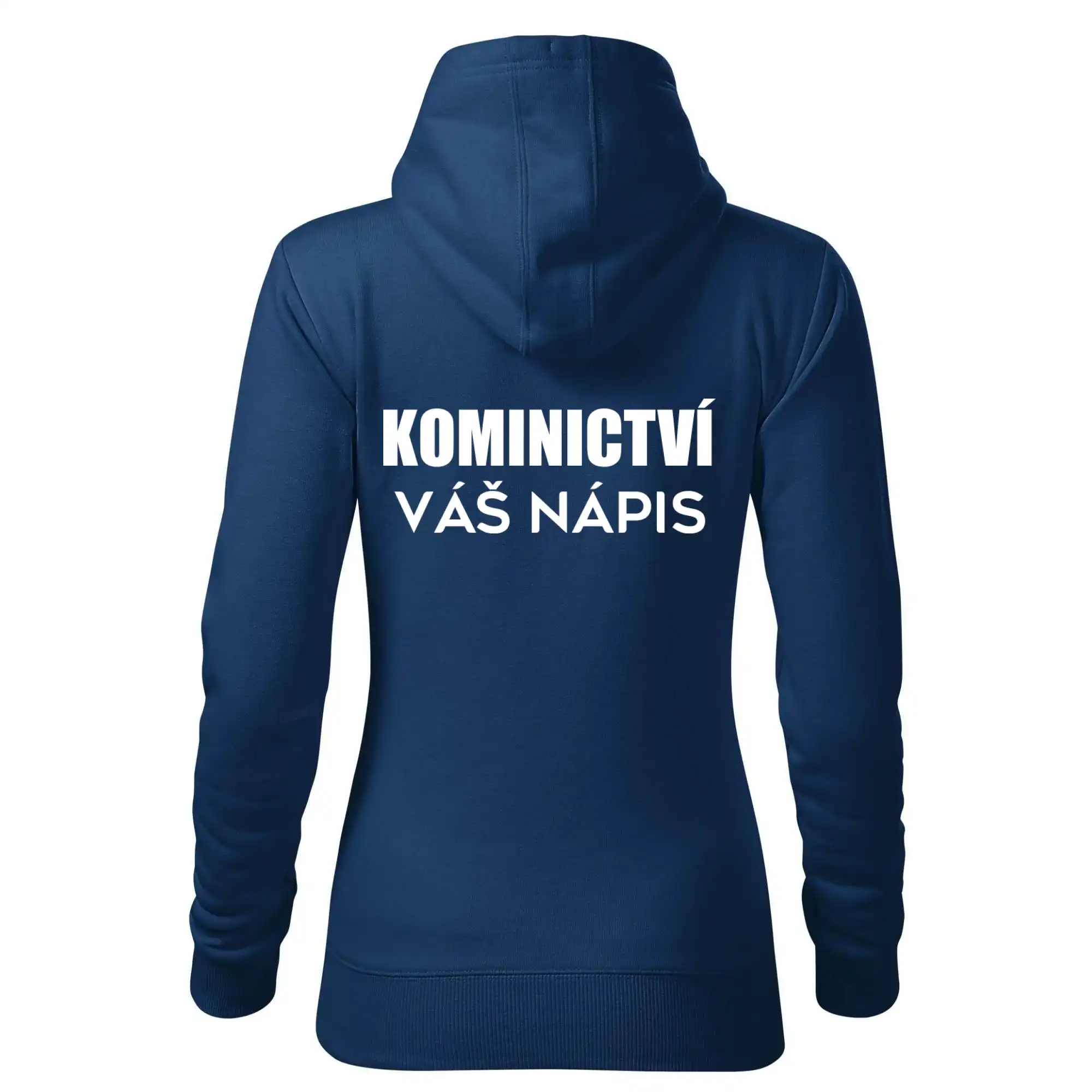 Kominík logo + nápis na zádech