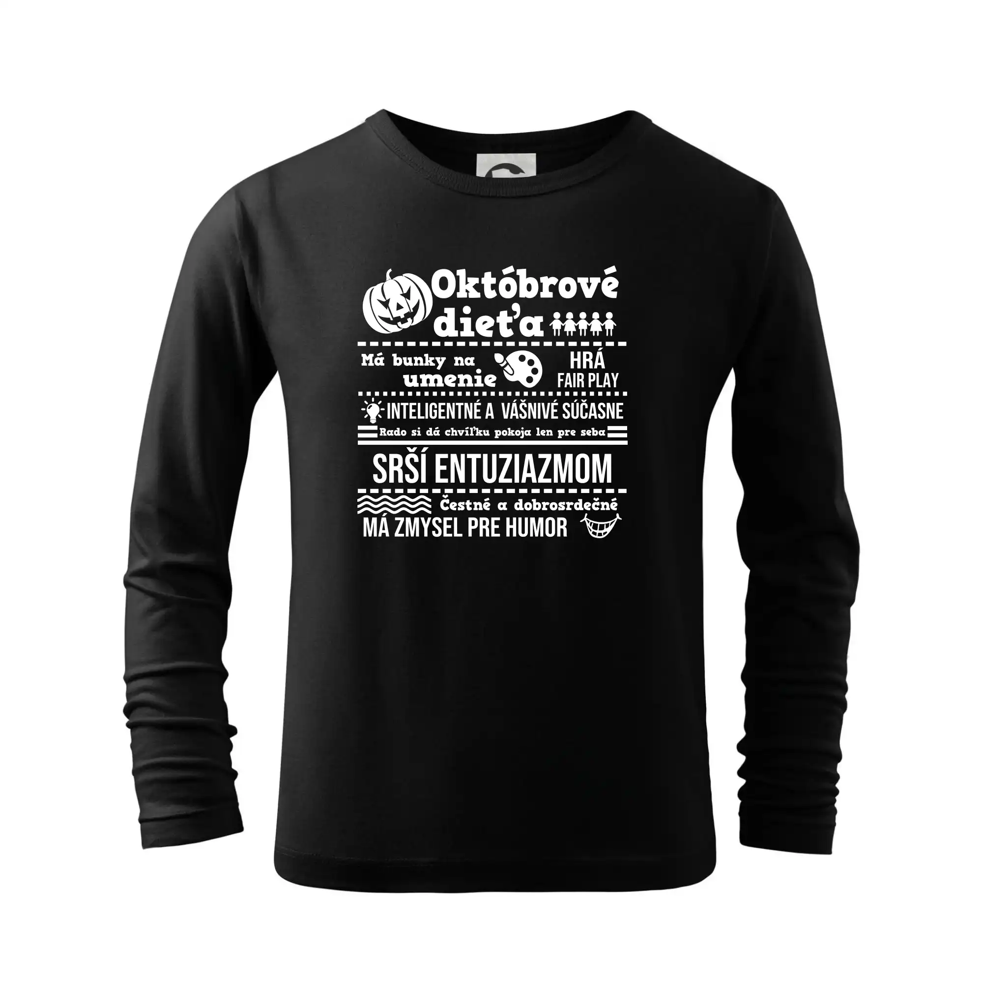 Tričká pre narodených v októbri - Narodeniny Október - Tričko detské Long Sleeve