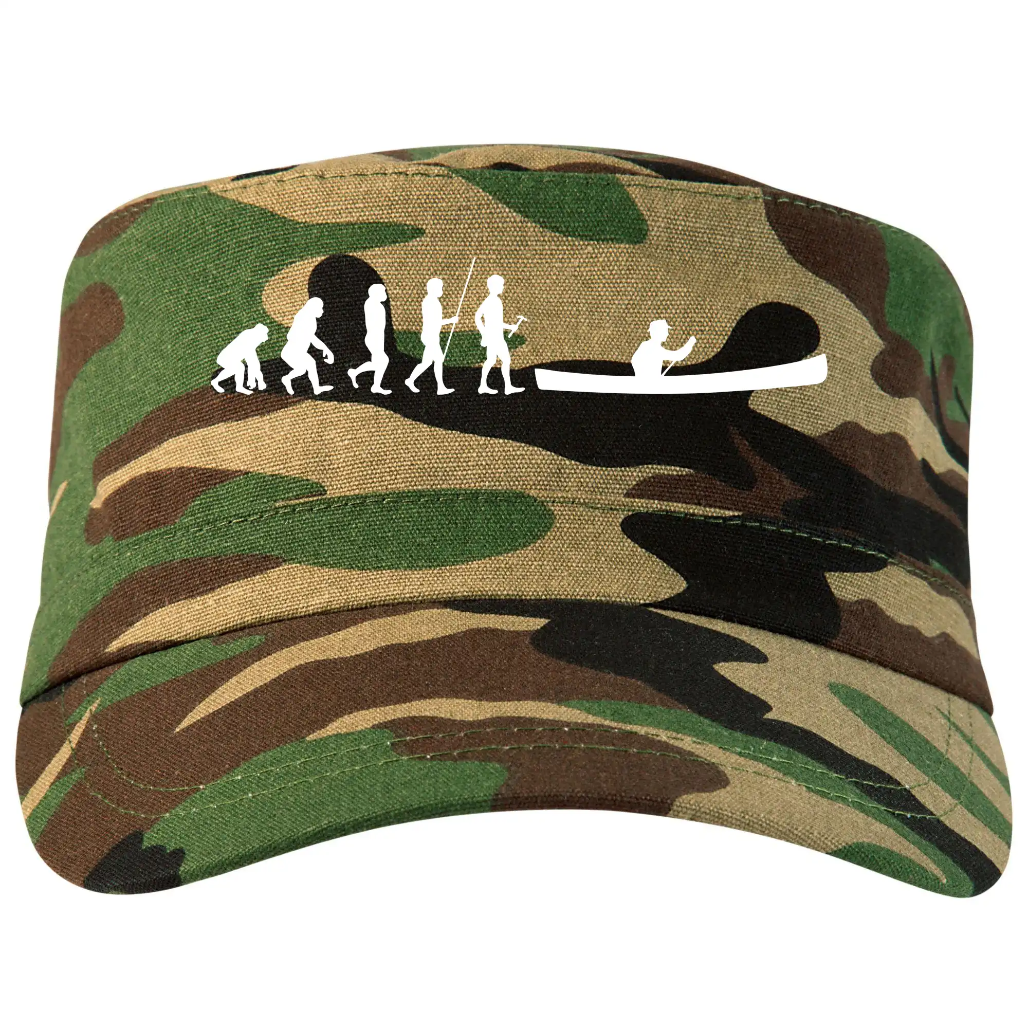 Vodácke tričká - Evoluce kanoe stará - Šiltovka CAMO