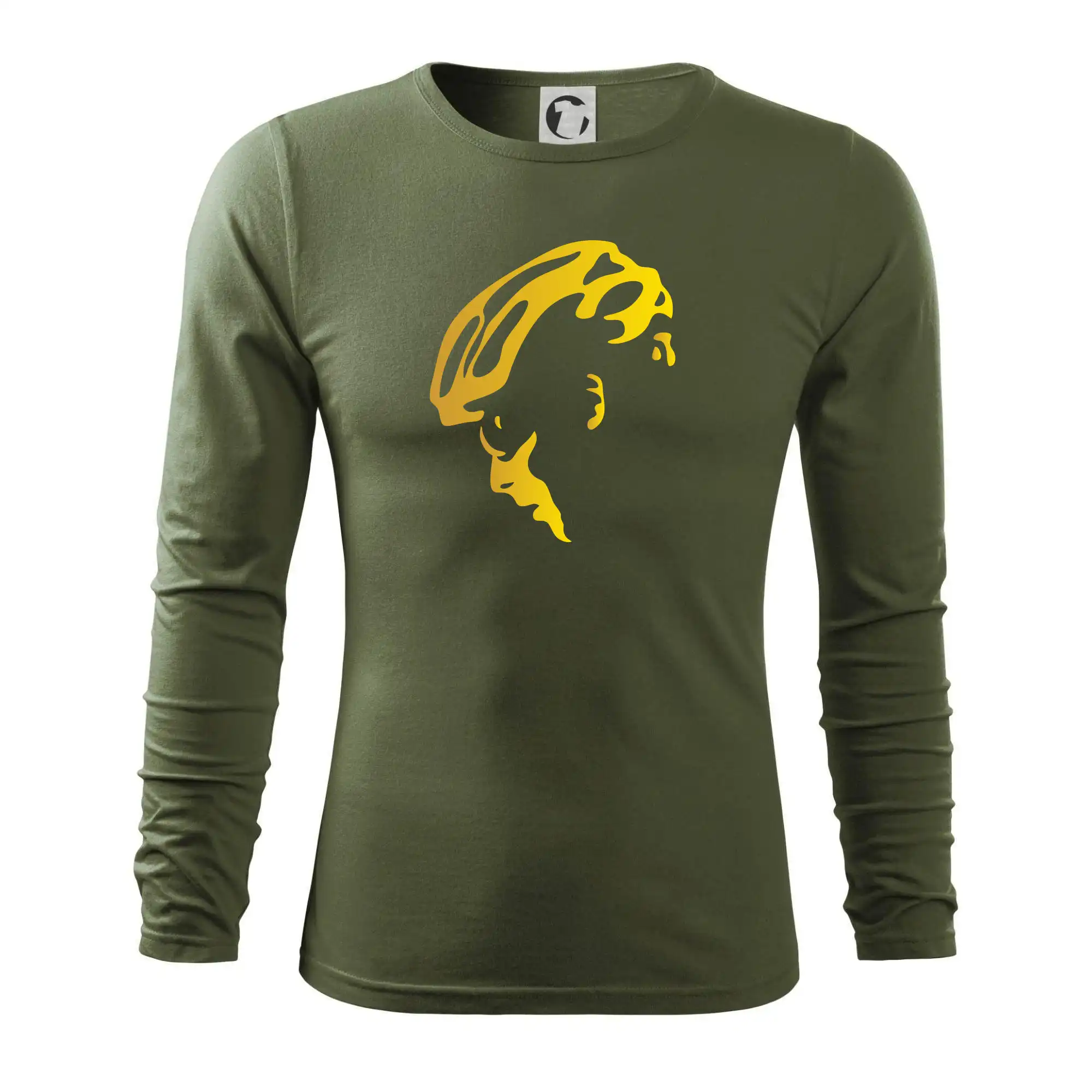 Hlava cyklista zlatá