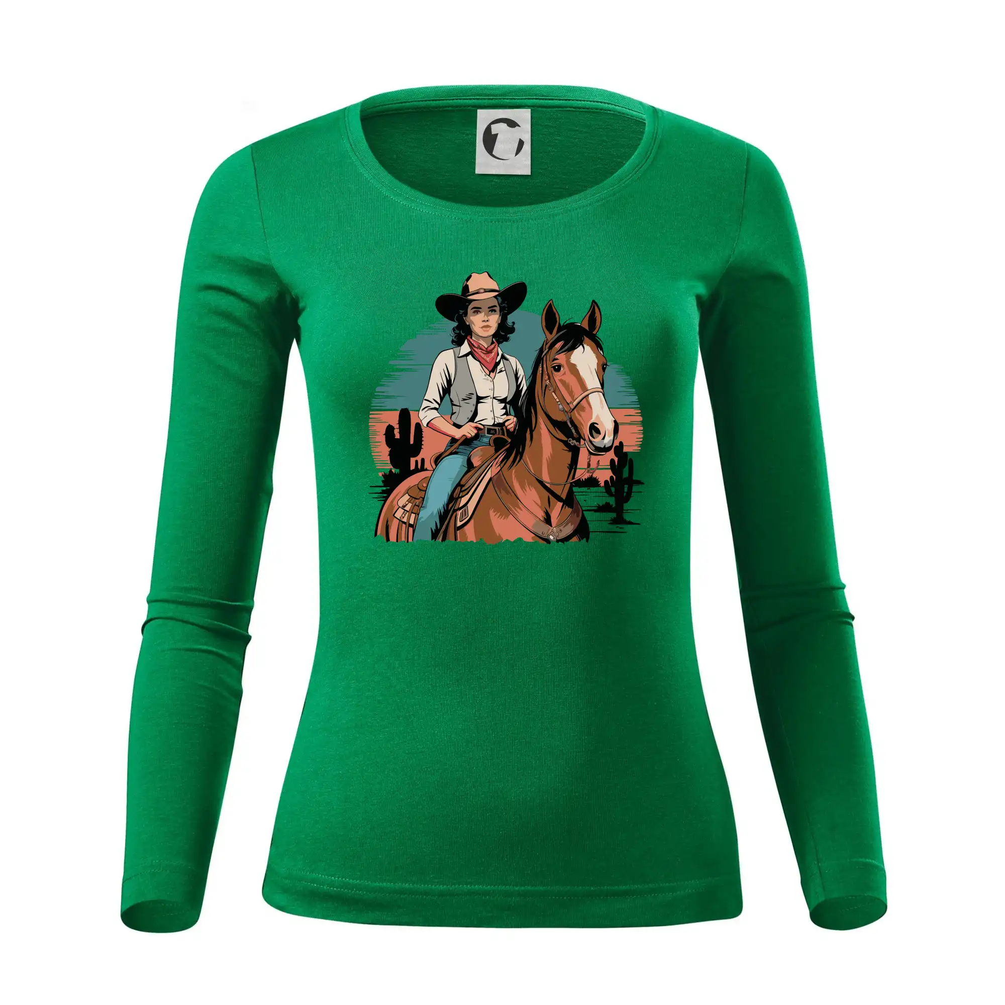 Cowgirl vintage na koni