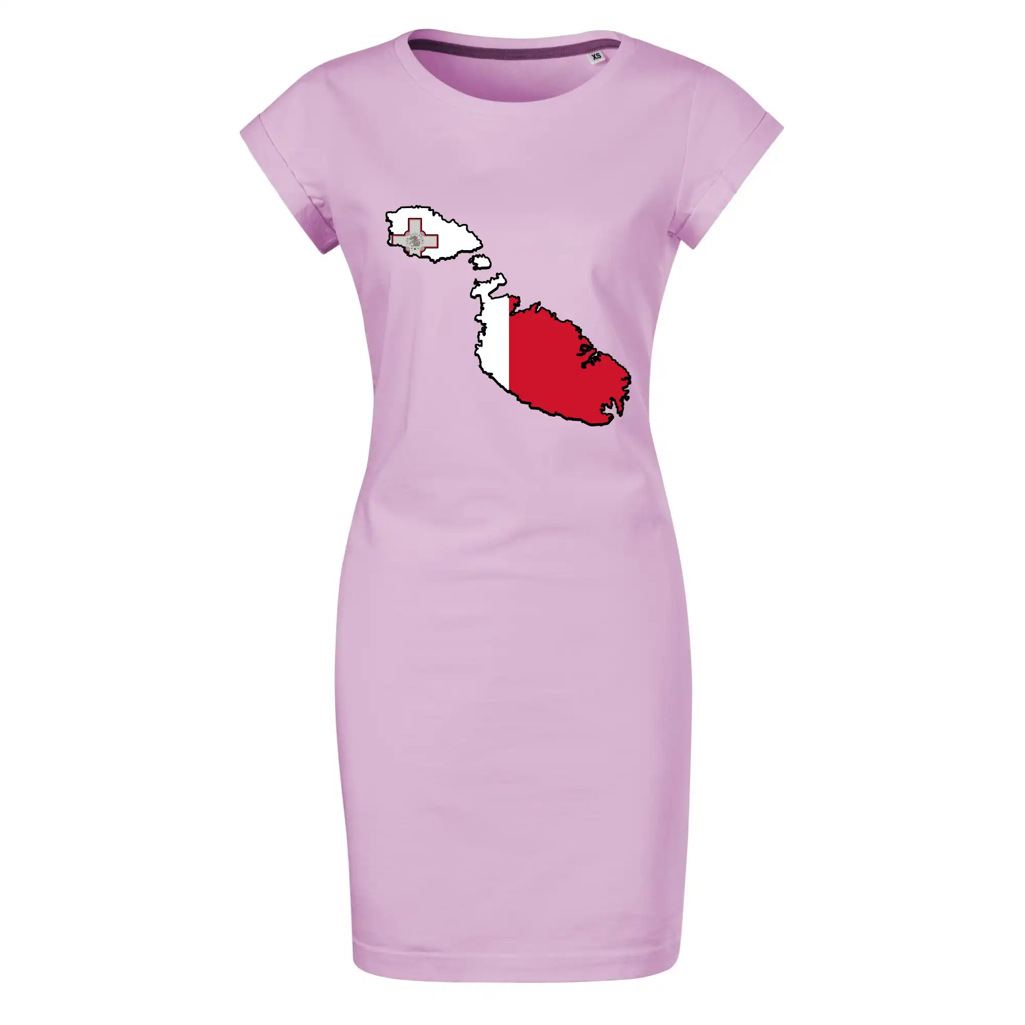 Mapa Malta s vlajkou