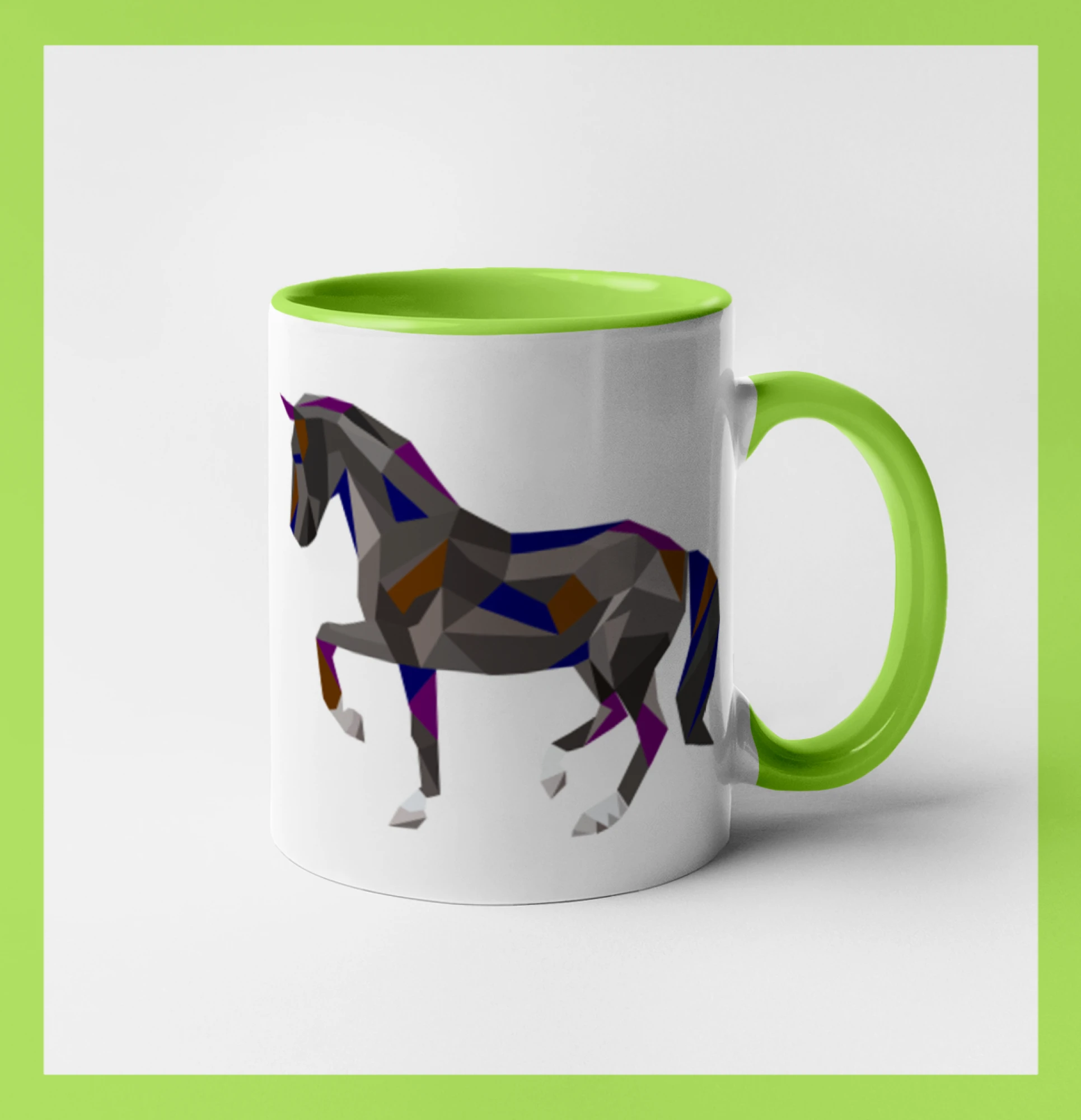 Kůň geometrie barevný