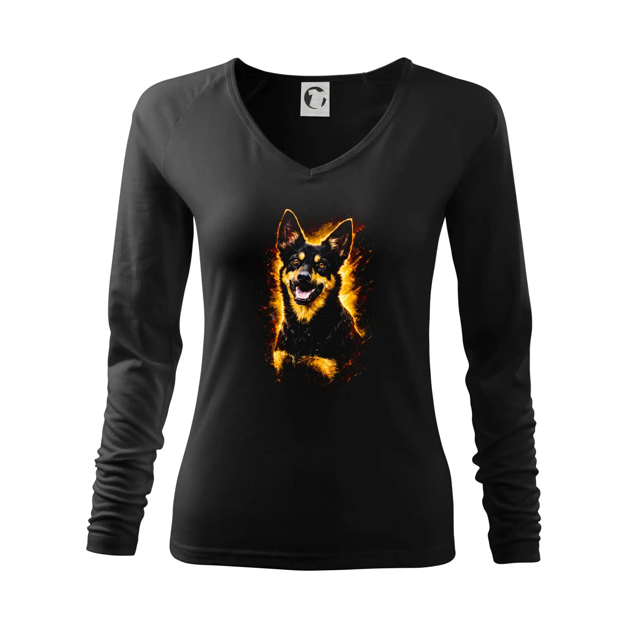 Ostatné psie plemená - Obrázok poltón austrálska kelpie hlava - Tričko dámske Elegance