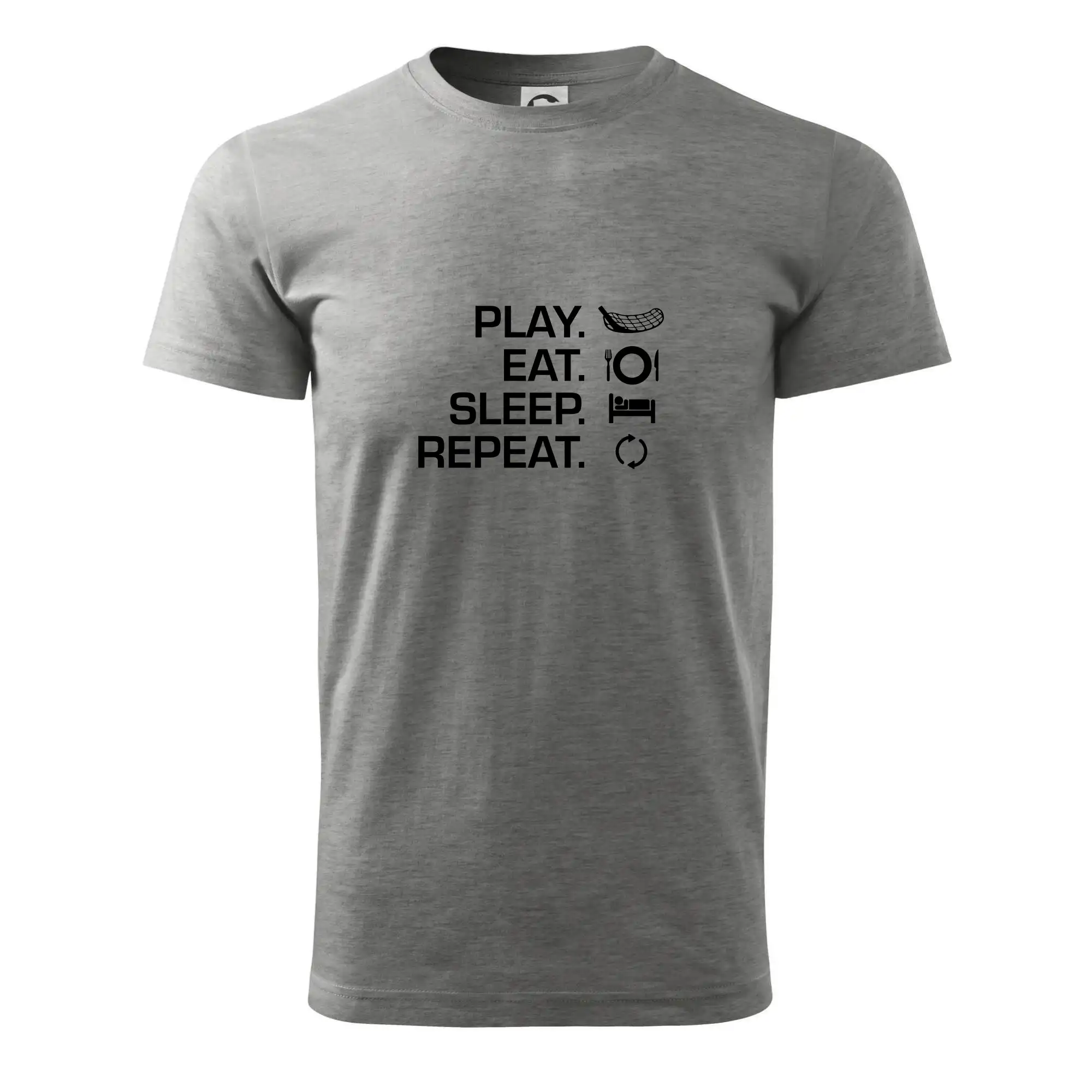 Florbalové tričká - Play Eat Sleep Repeat florbal - Pánske tričko nižšej gramáže