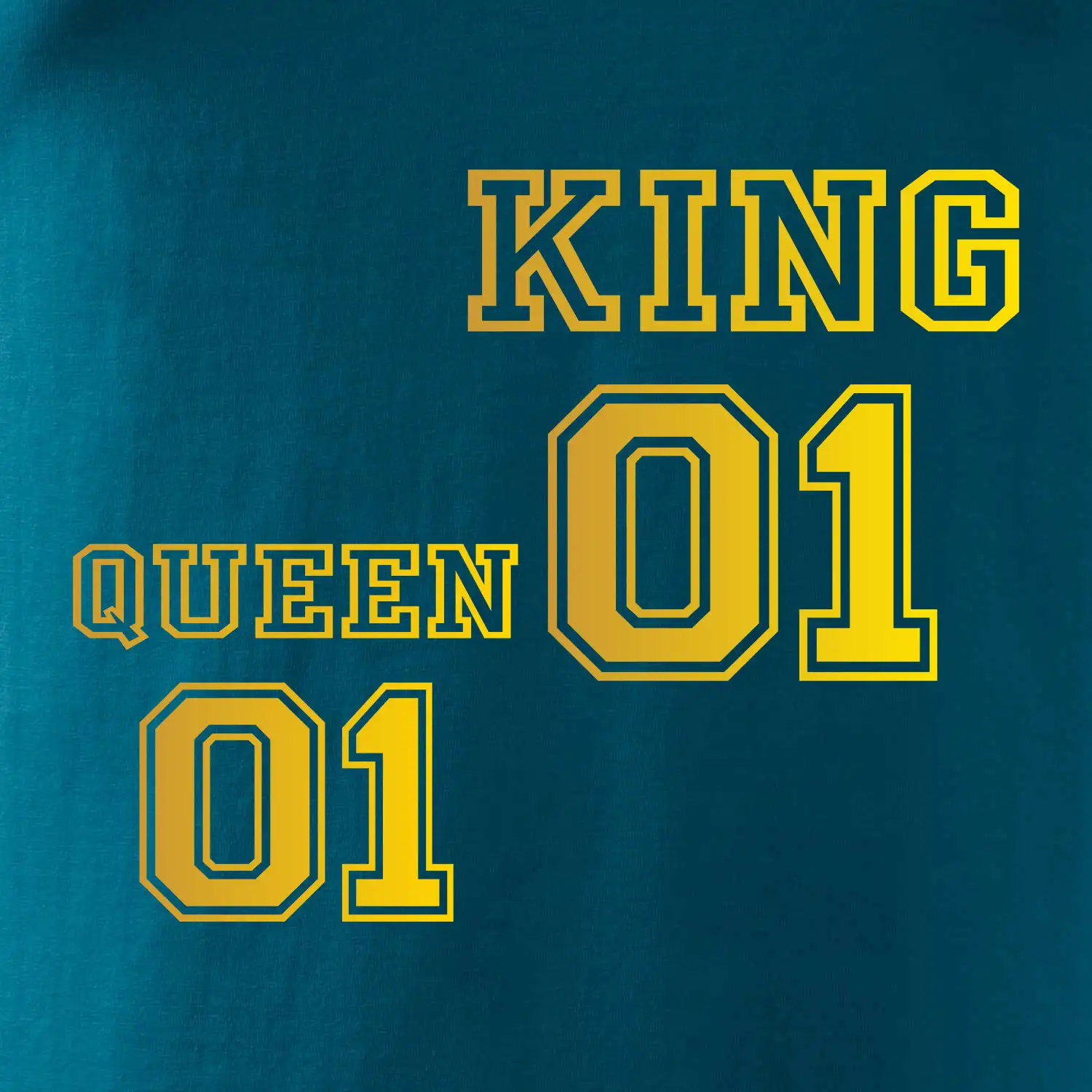 King - Queen - 01 dres - zlatý potisk