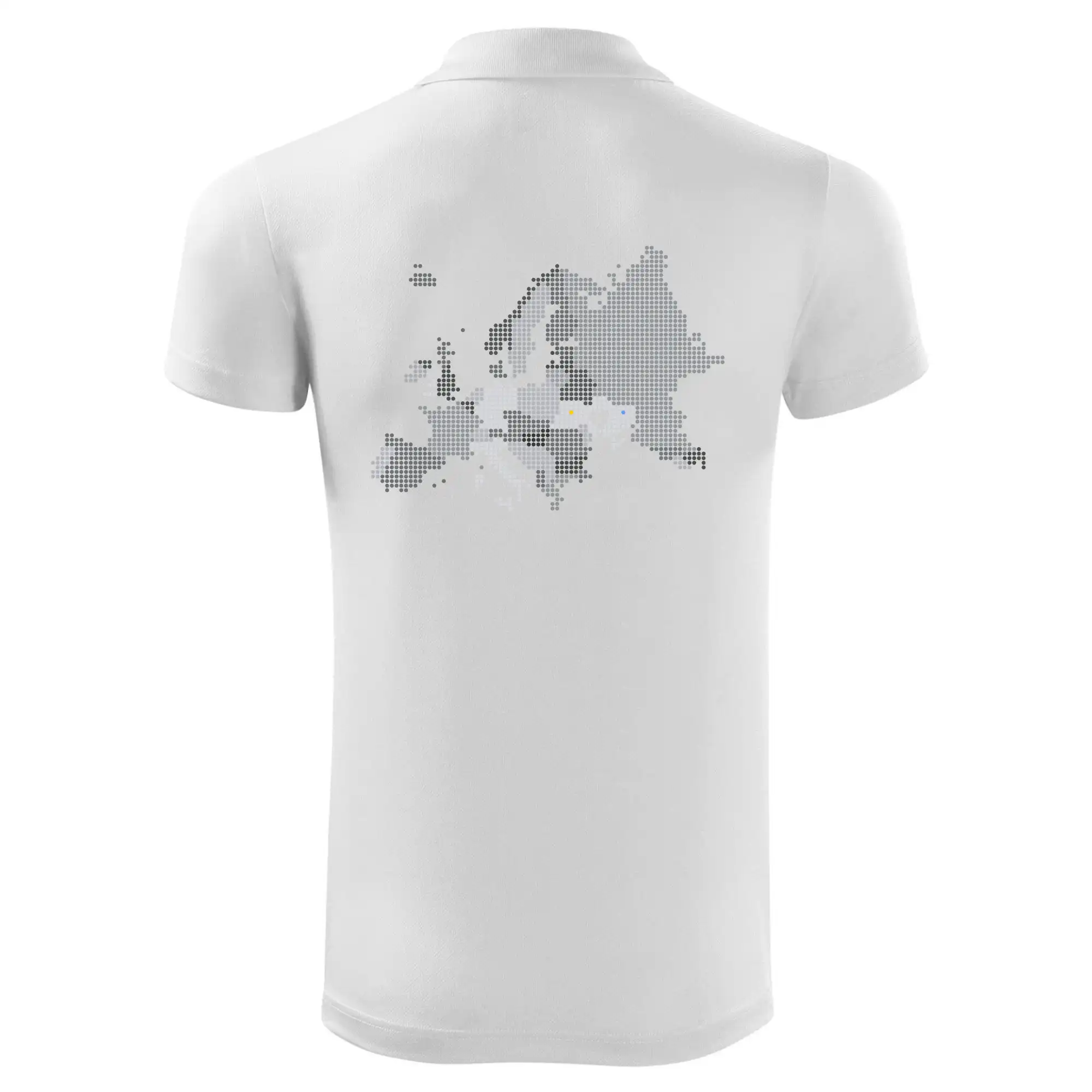 Mapa Evropy - srdce v Ukrajině