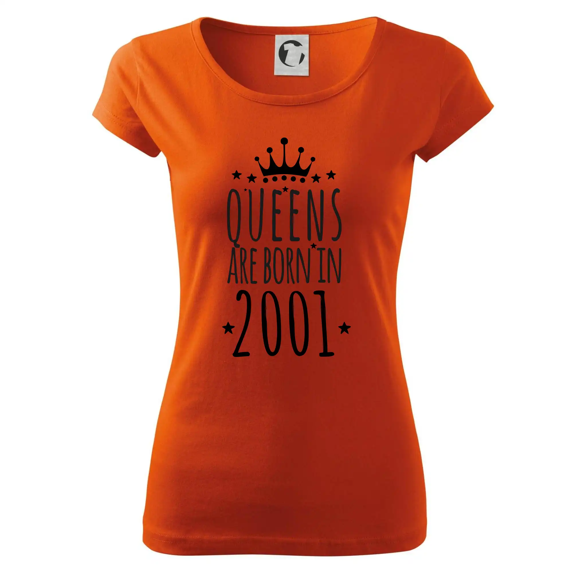 Trička s ročníkom 2001 - Queens are born in 2001 - Dámske tričko Pure