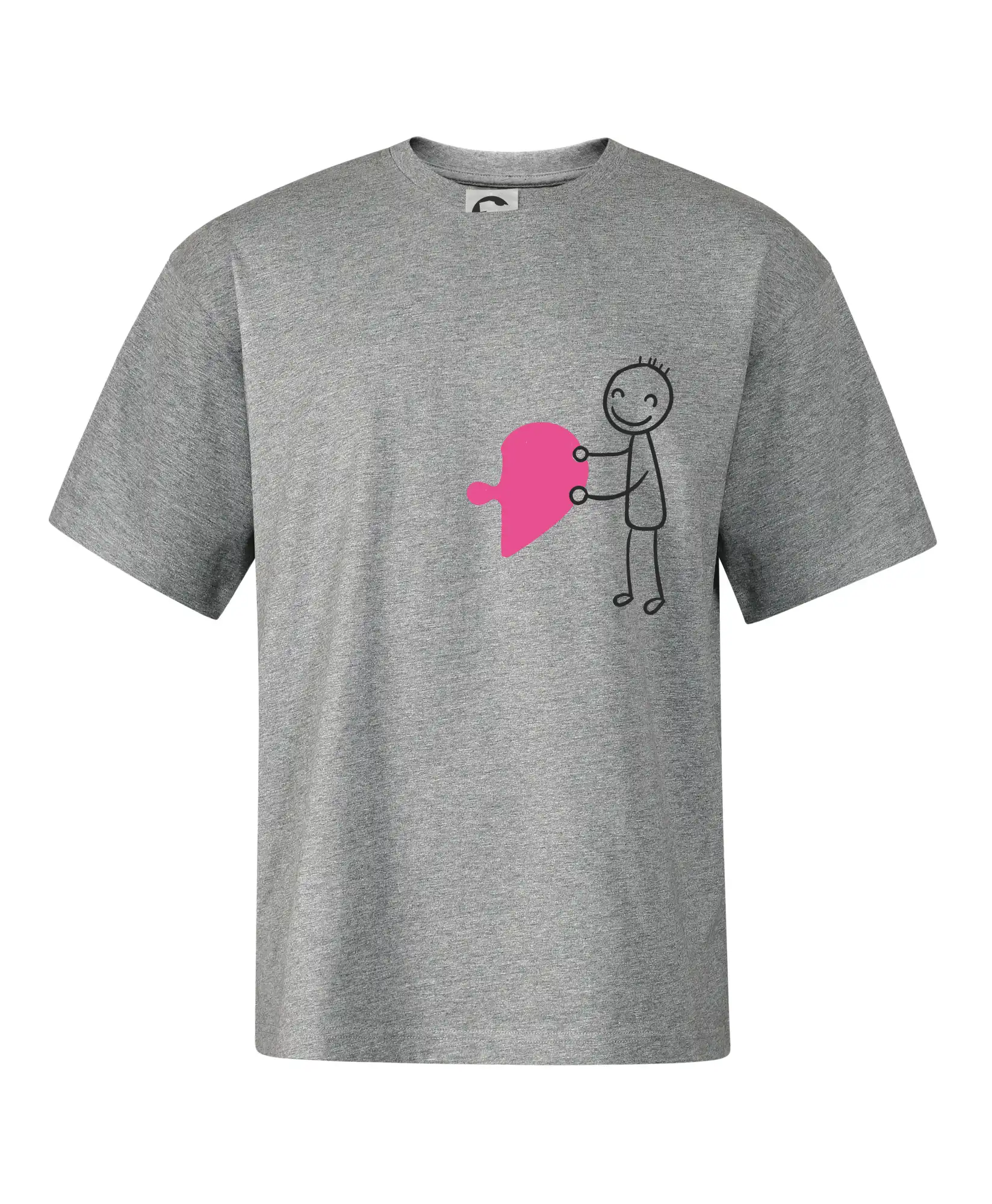 Párové tričká puzzle postavička - Stage unisex - OVERSIZE