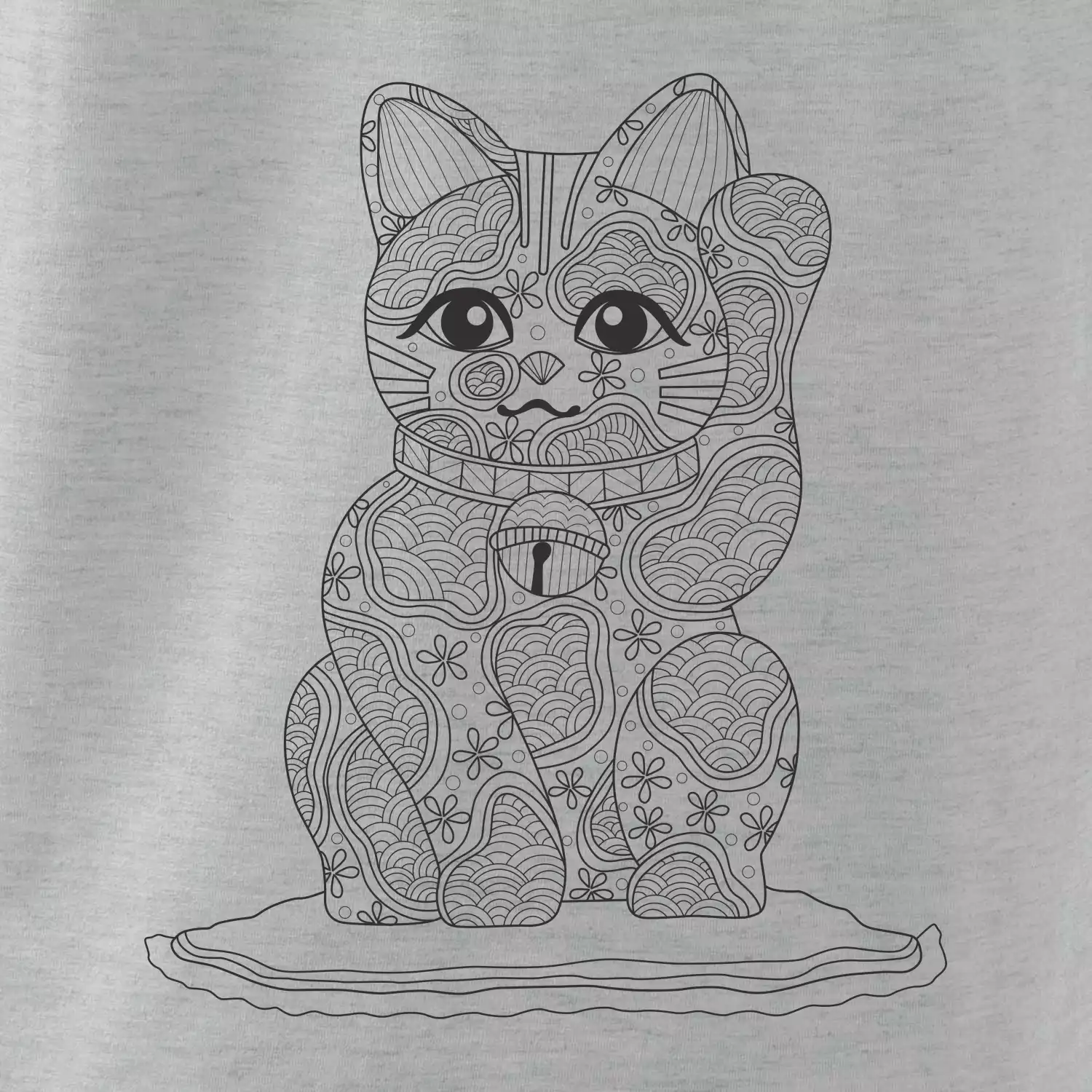 Kočka mávající mandala