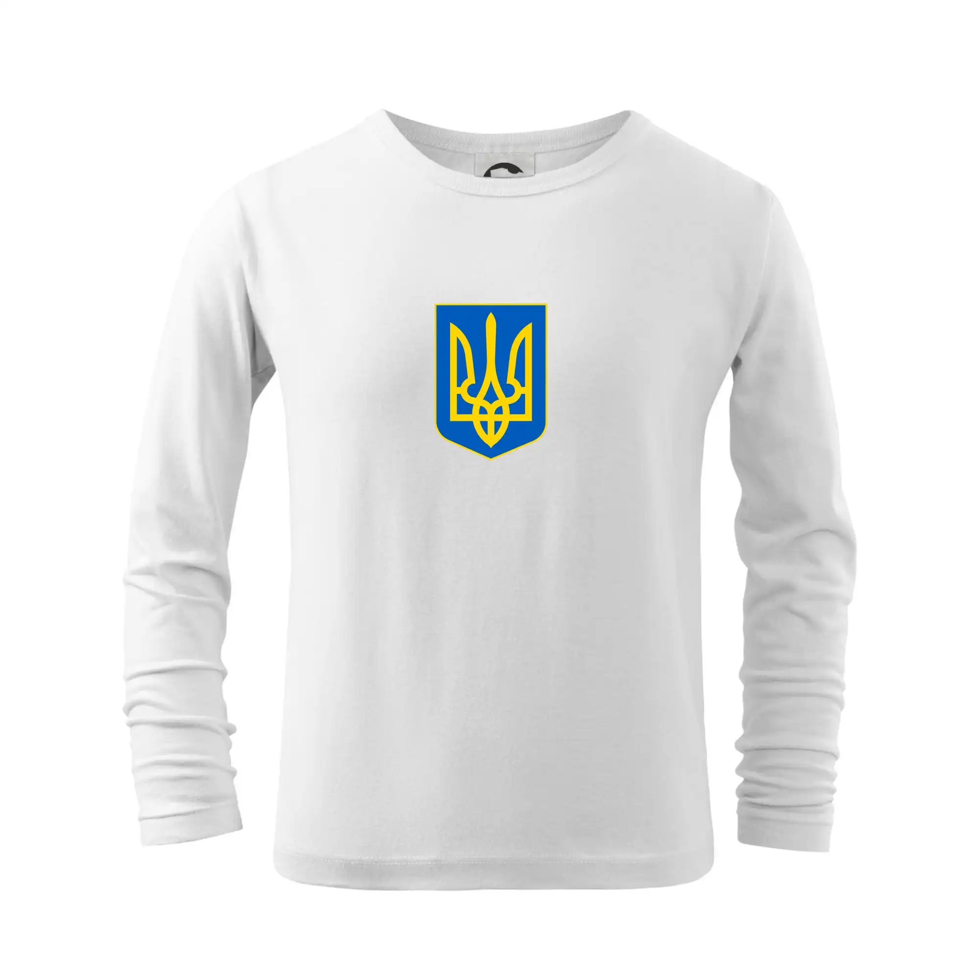 Tričká s vlajkou ukrajiny - Ukrajinské logo farebné malé - Tričko detské Long Sleeve