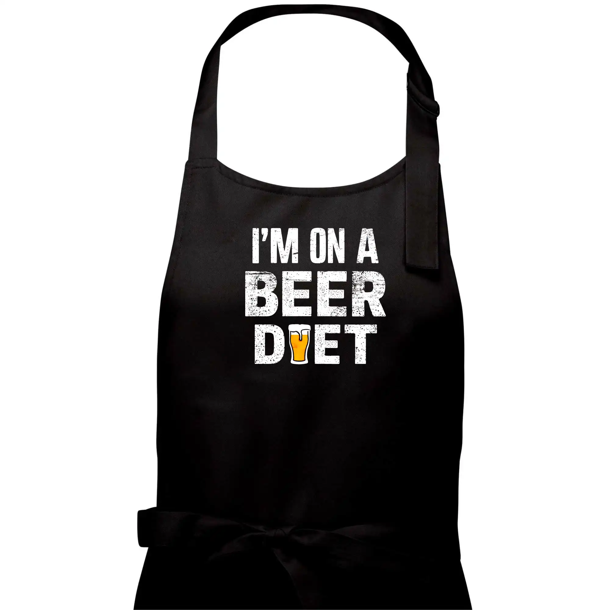 Vtipná tričká pre pivárov - Iam on a beer diet - Pánska zástera na varenie