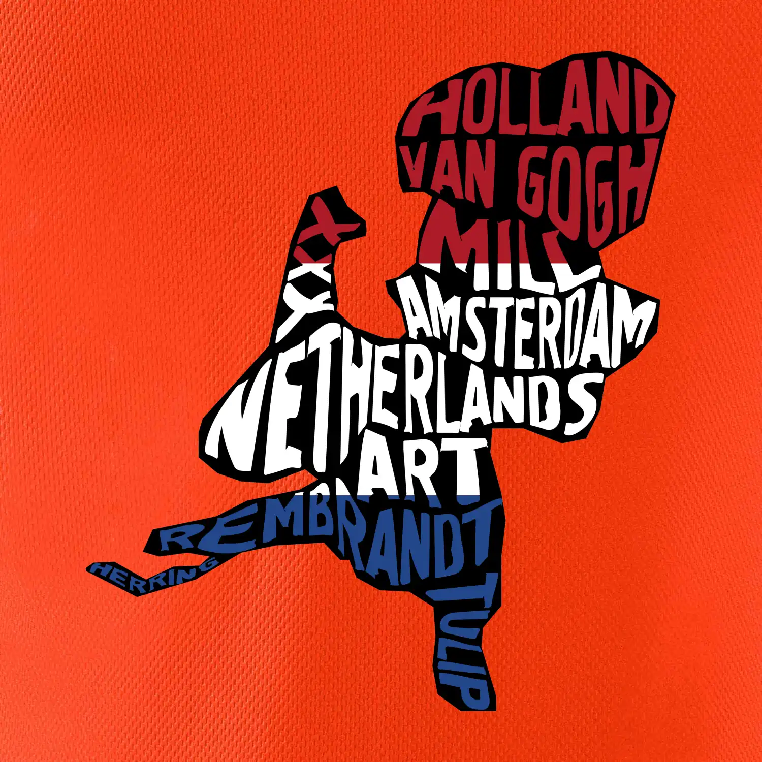 Mapy - názvy měst - Nizozemí