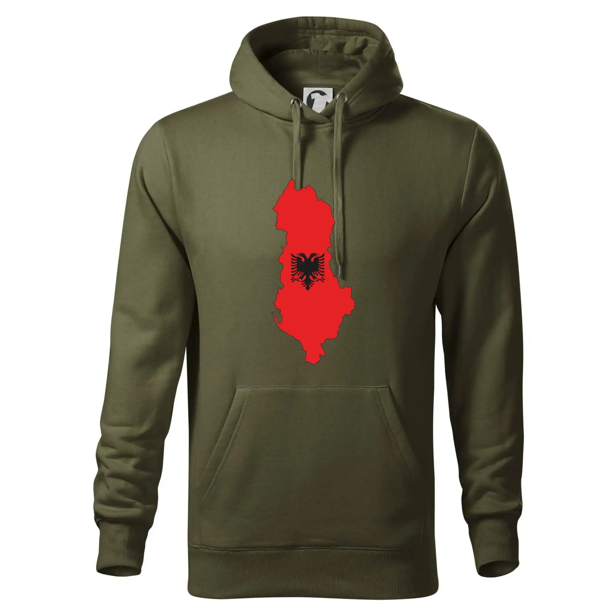 Albánie mapa a znak