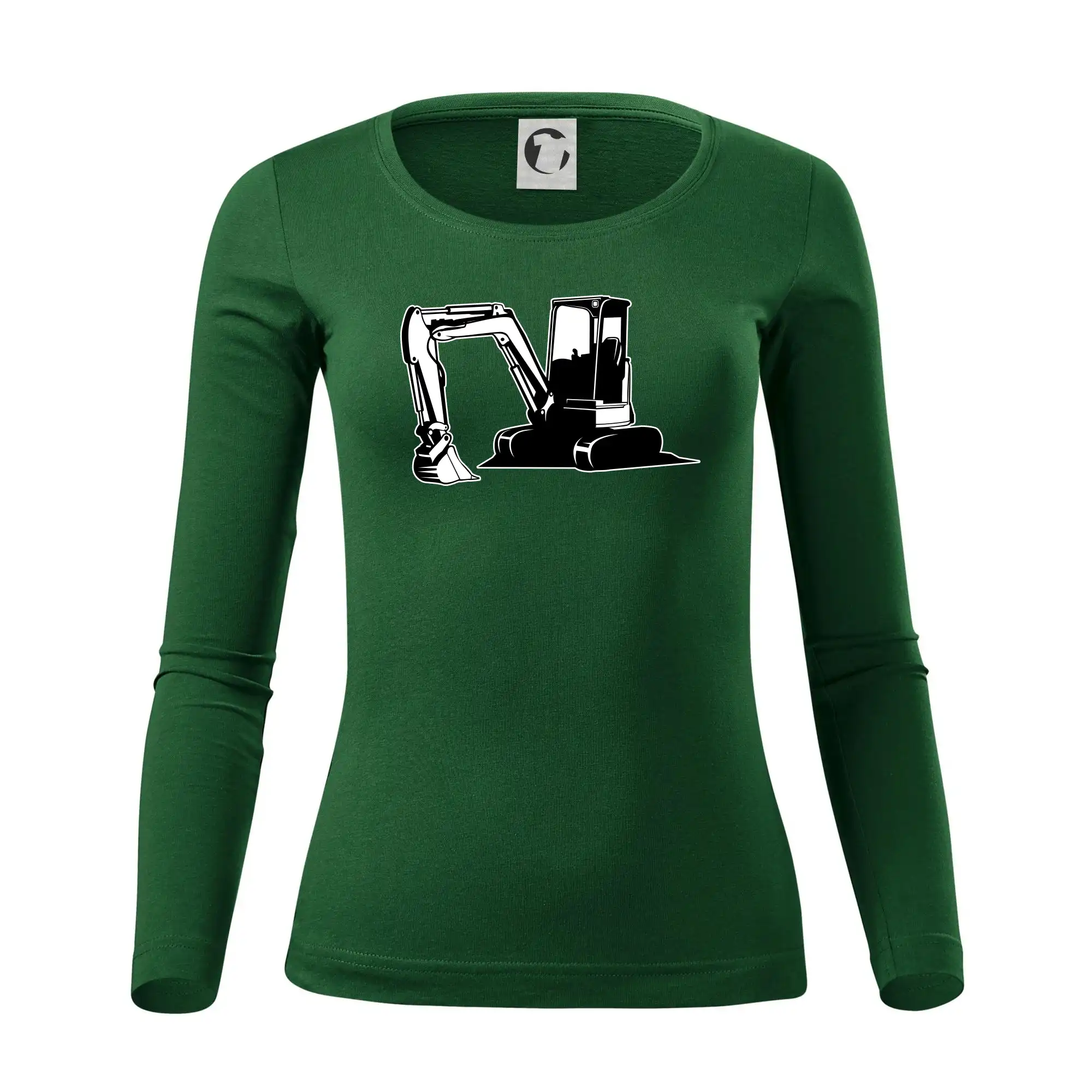 Bagr bez nápisu černobílý