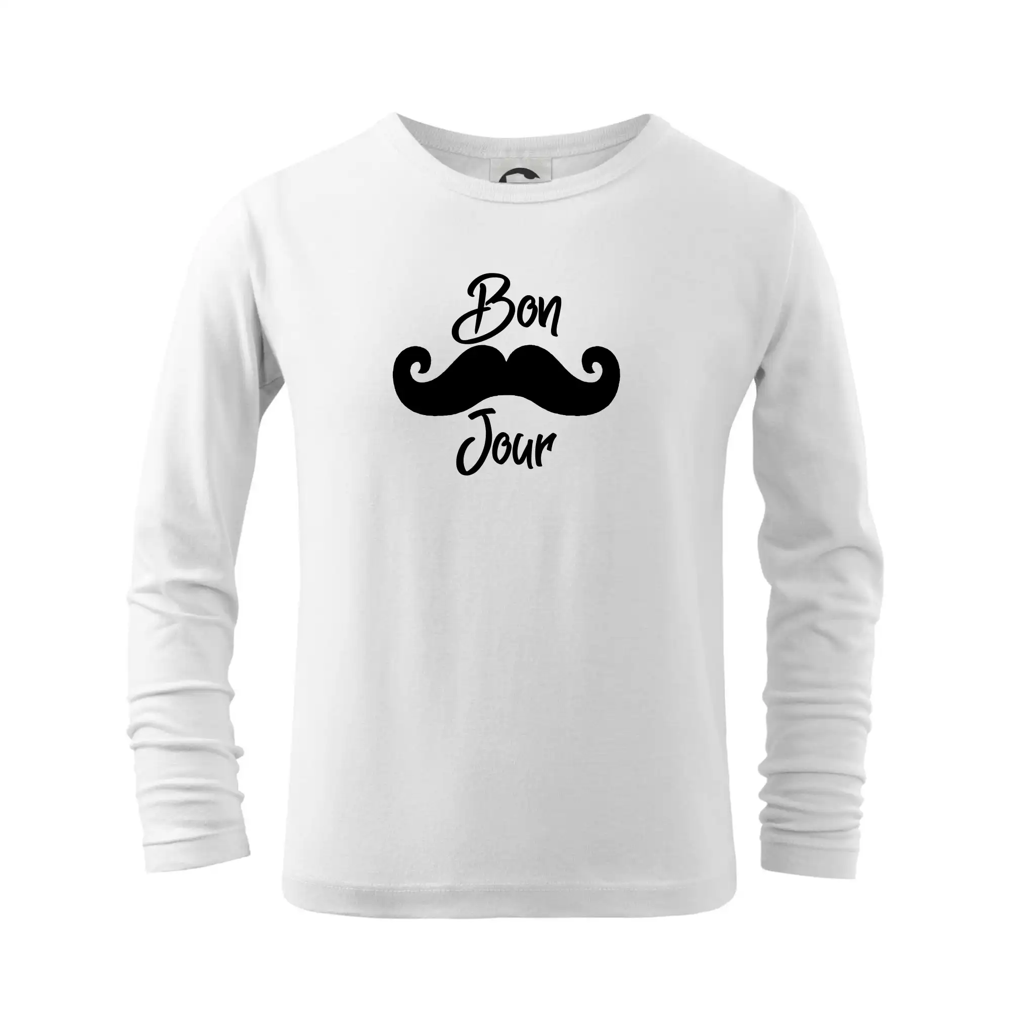 Tričká s fúzikmi - Mustache Bon Jour - Tričko detské Long Sleeve