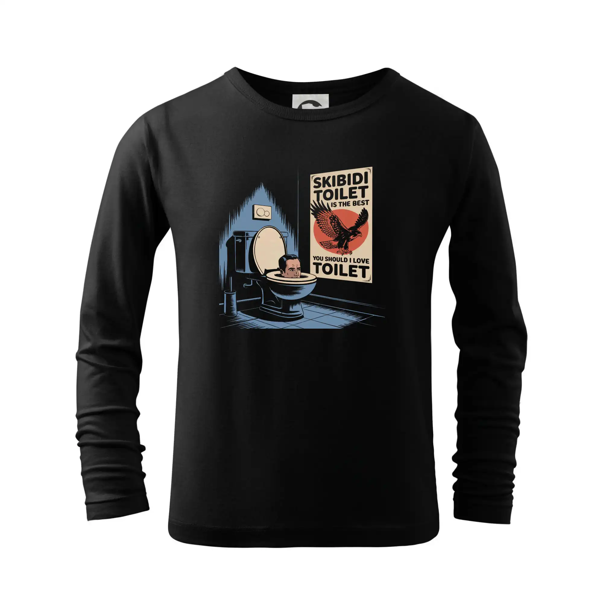 Tričká s motívmi ktoré frčia na internete - Skibidi toilet is the best you should love skibidi toilet - Tričko detské Long Sleeve