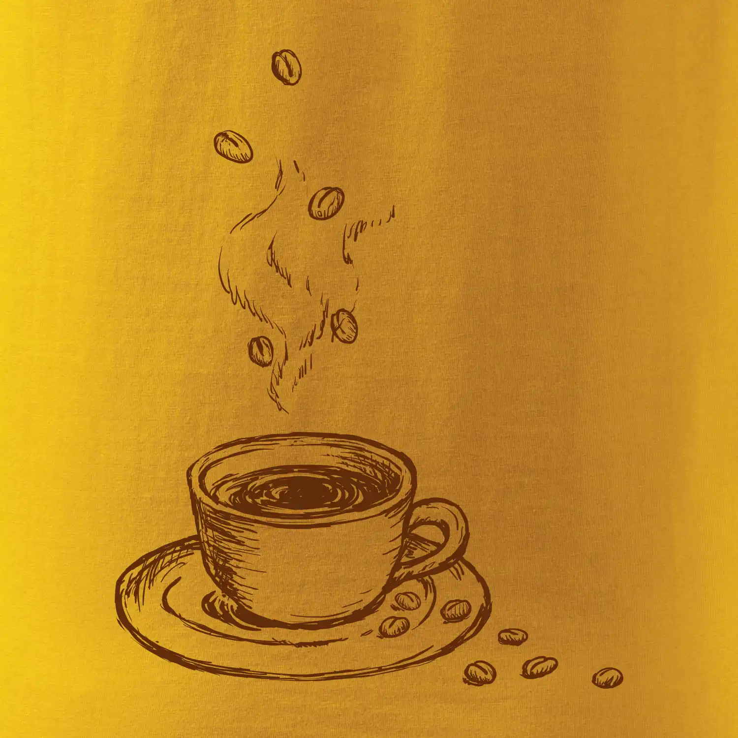 Hrnek plný čerstvé kávy