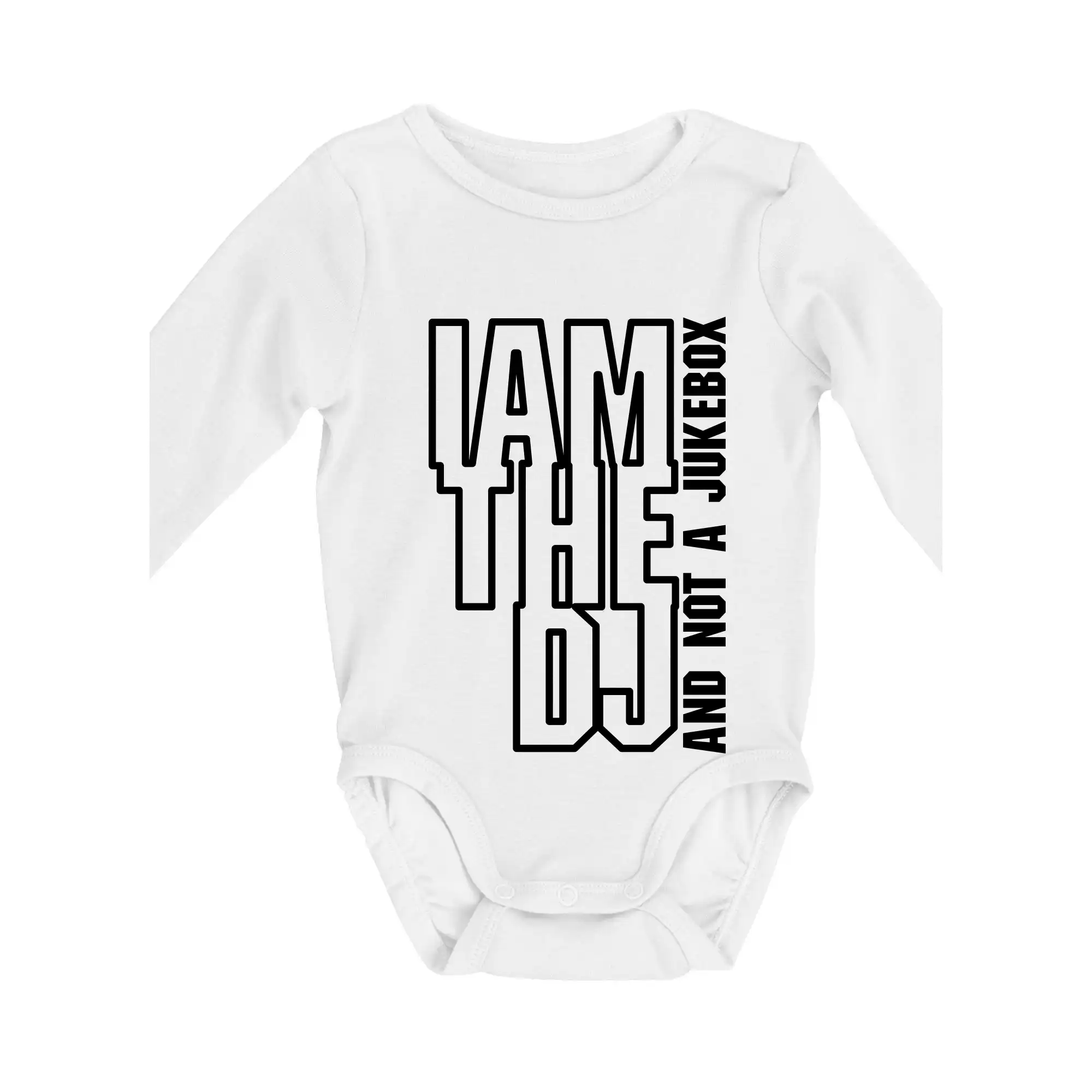 Tričká na párty - Iam the dj and not a jukebox na výšku - Body dojčenské s dlhým rukávom