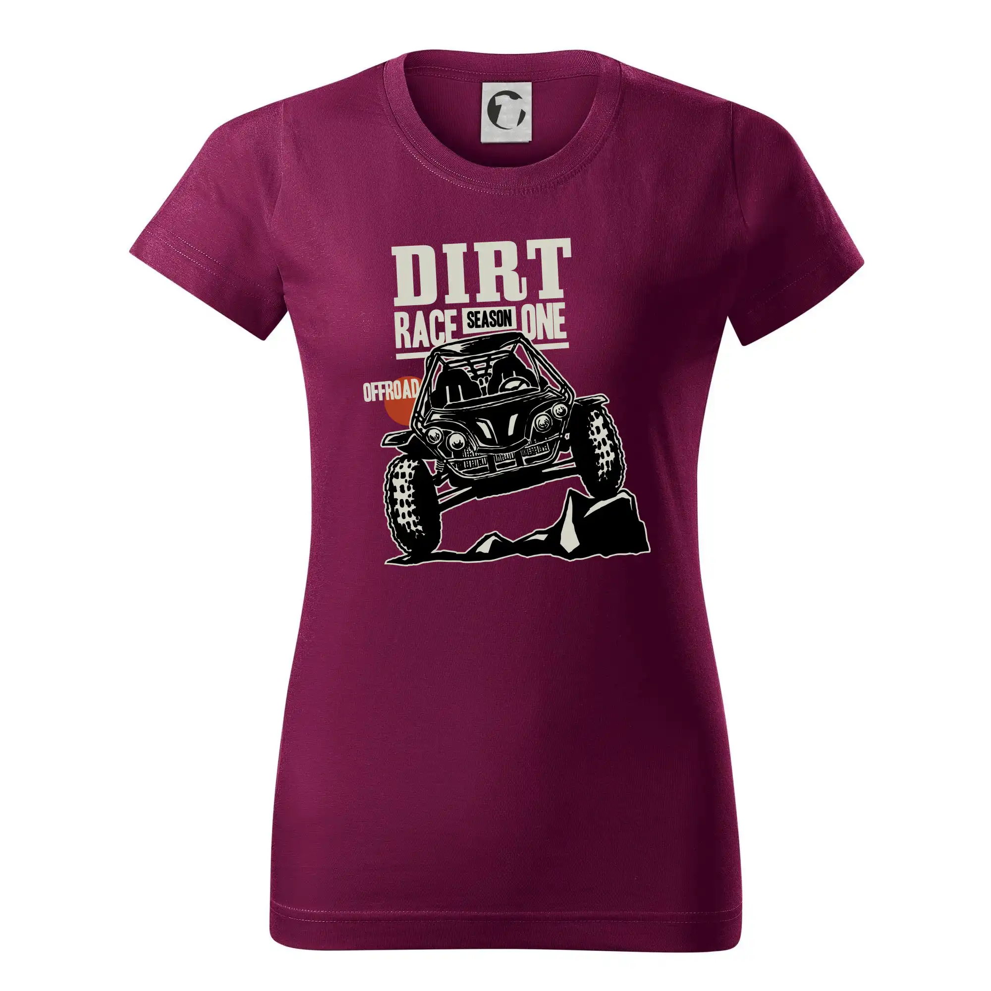 Auto tričká - Dirt race offroad - Dámske tričko basic - ľahko voľnejšie a dlhšie