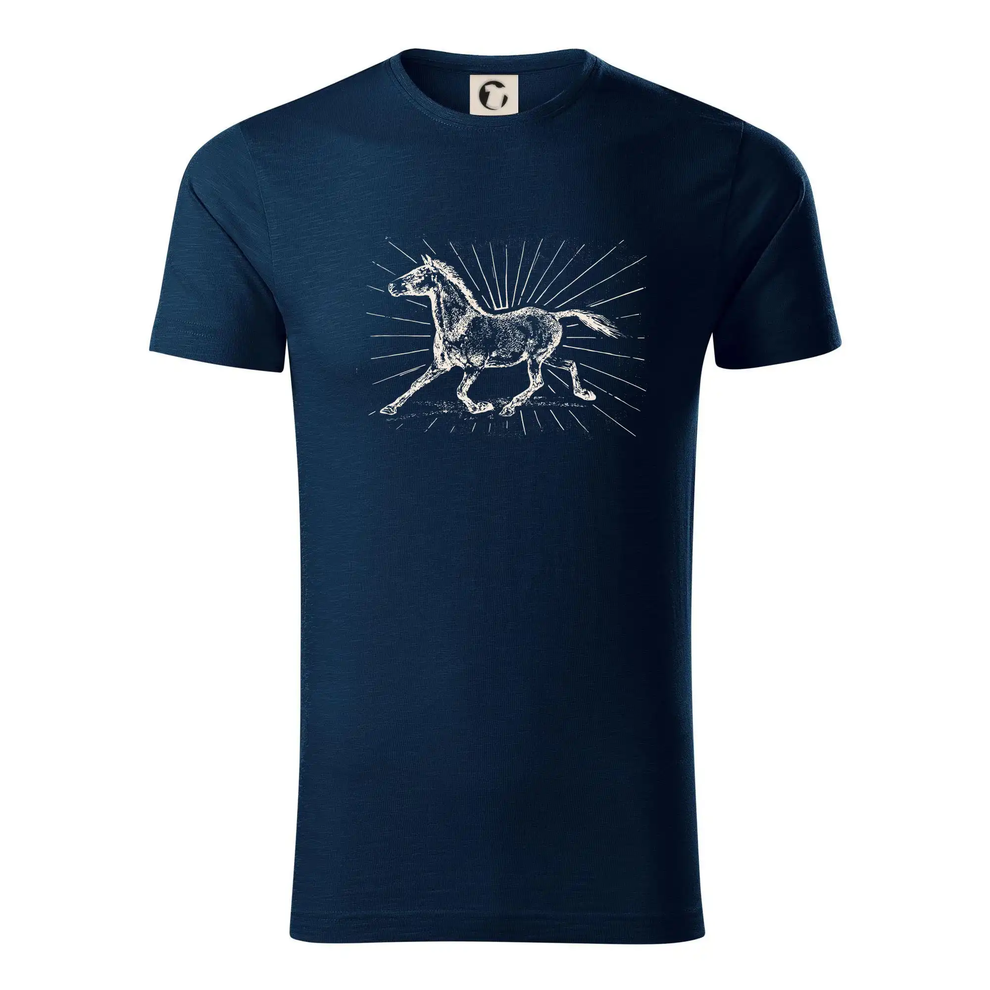 Tričká s koňmi - Kôň a lúče - Tričko z organickej bavlny