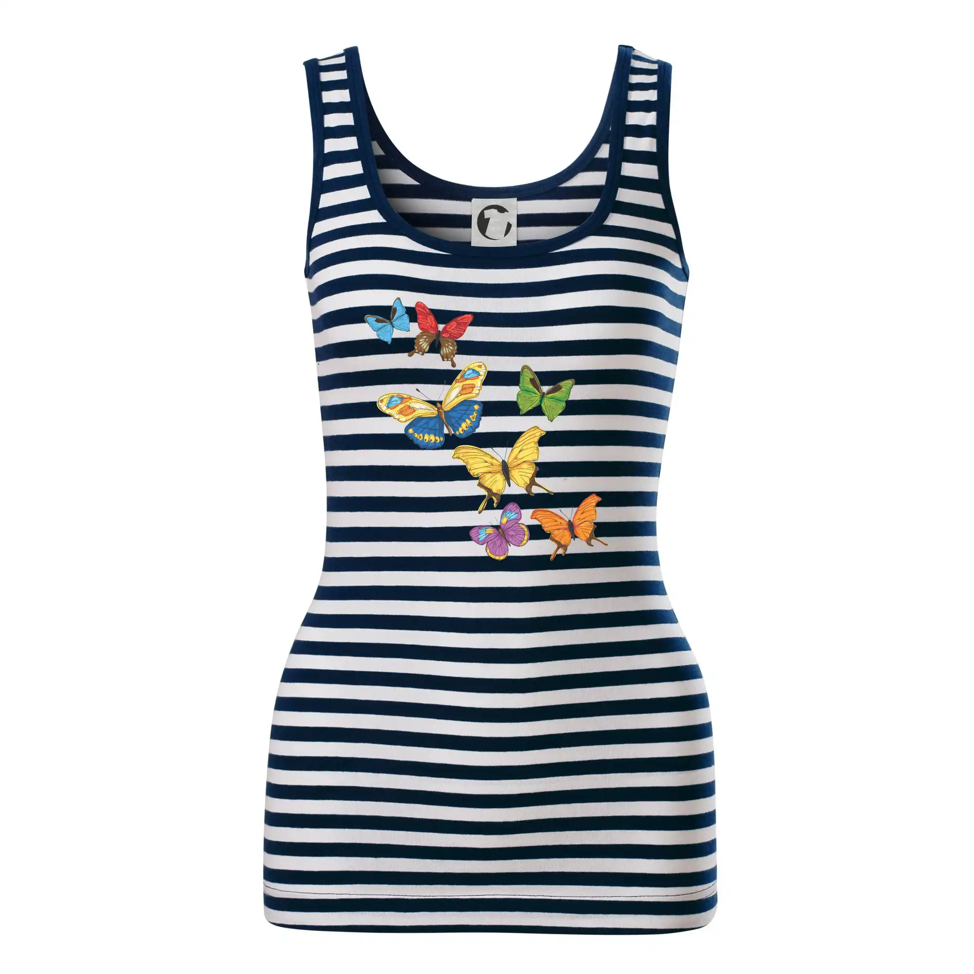 Tričká so zvieratami - Farebné motýle - Sailor tielko na vodu