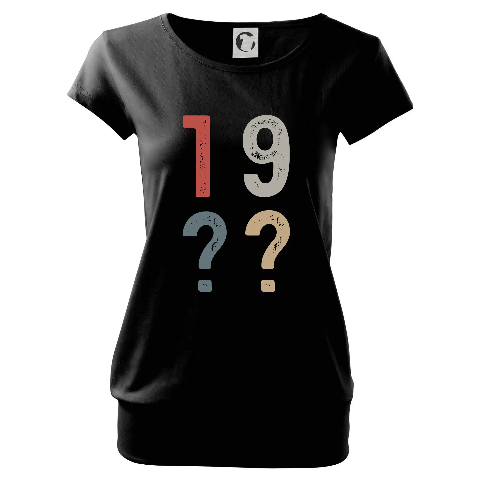 Tričká k narodeninám - Ročník písaný farebné čísla pod sebou - Voľné tričko city