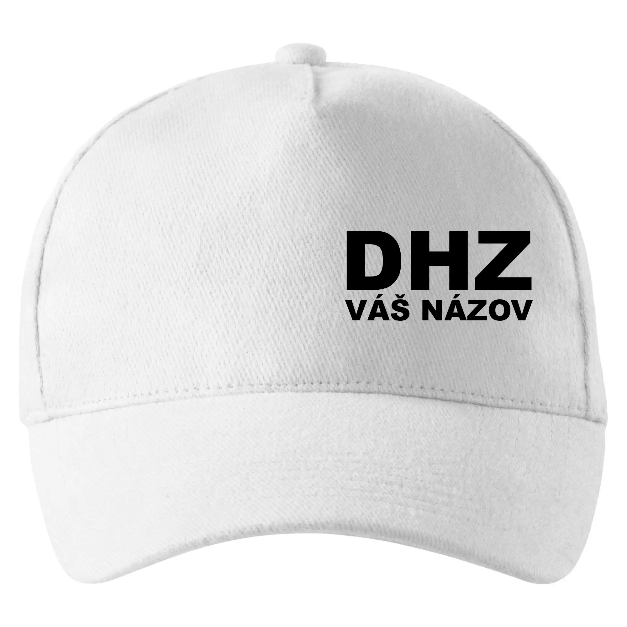 Originálne tričká pre hasičov - DHZ nápis (názov zboru - vlastný nápis) - Šiltovka so zahnutým šiltom a mosaznou sponou