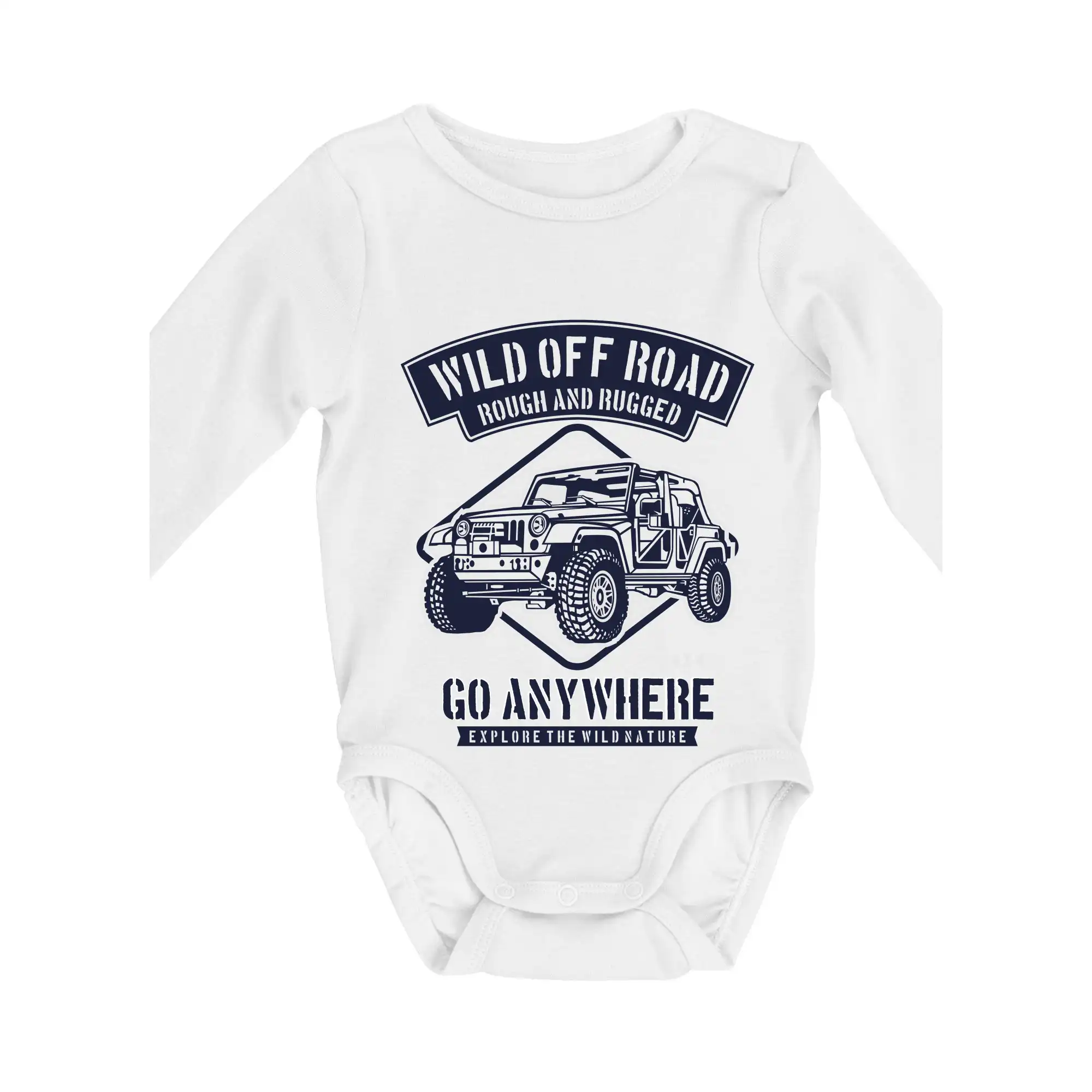 Auto tričká - Wild Off Road - Body dojčenské s dlhým rukávom