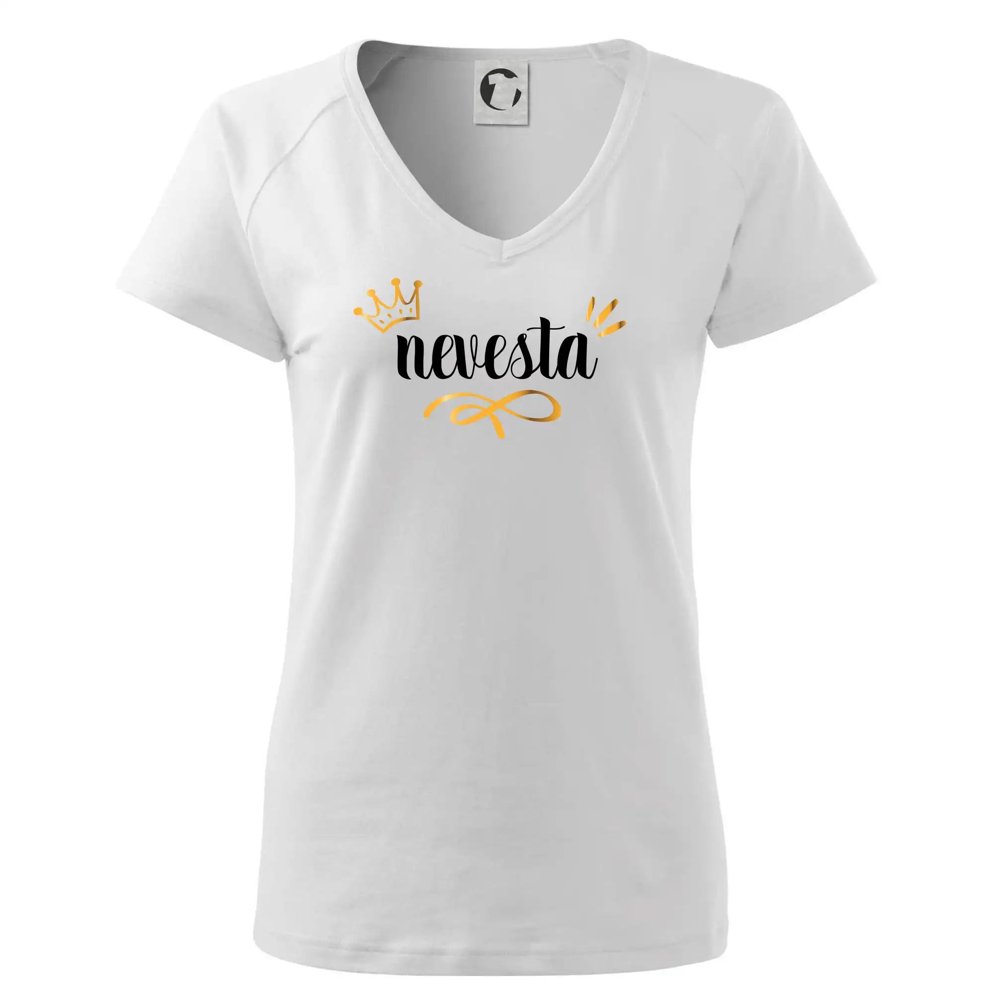 Tričká na rozlúčku so slobodou - Nevesta princezná - zlatá potlač - Tričko dámske Dream