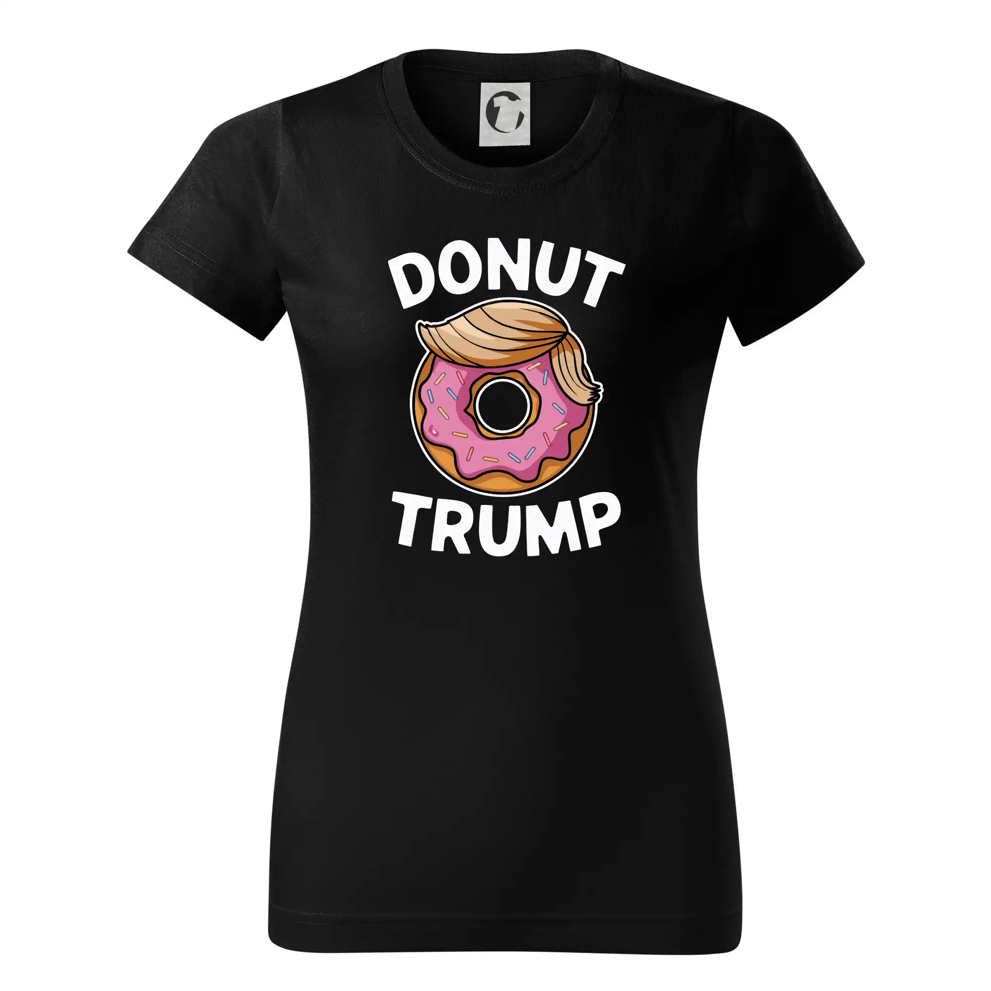 Politické tričká - Donut Trump - Dámske tričko basic - ľahko voľnejšie a dlhšie