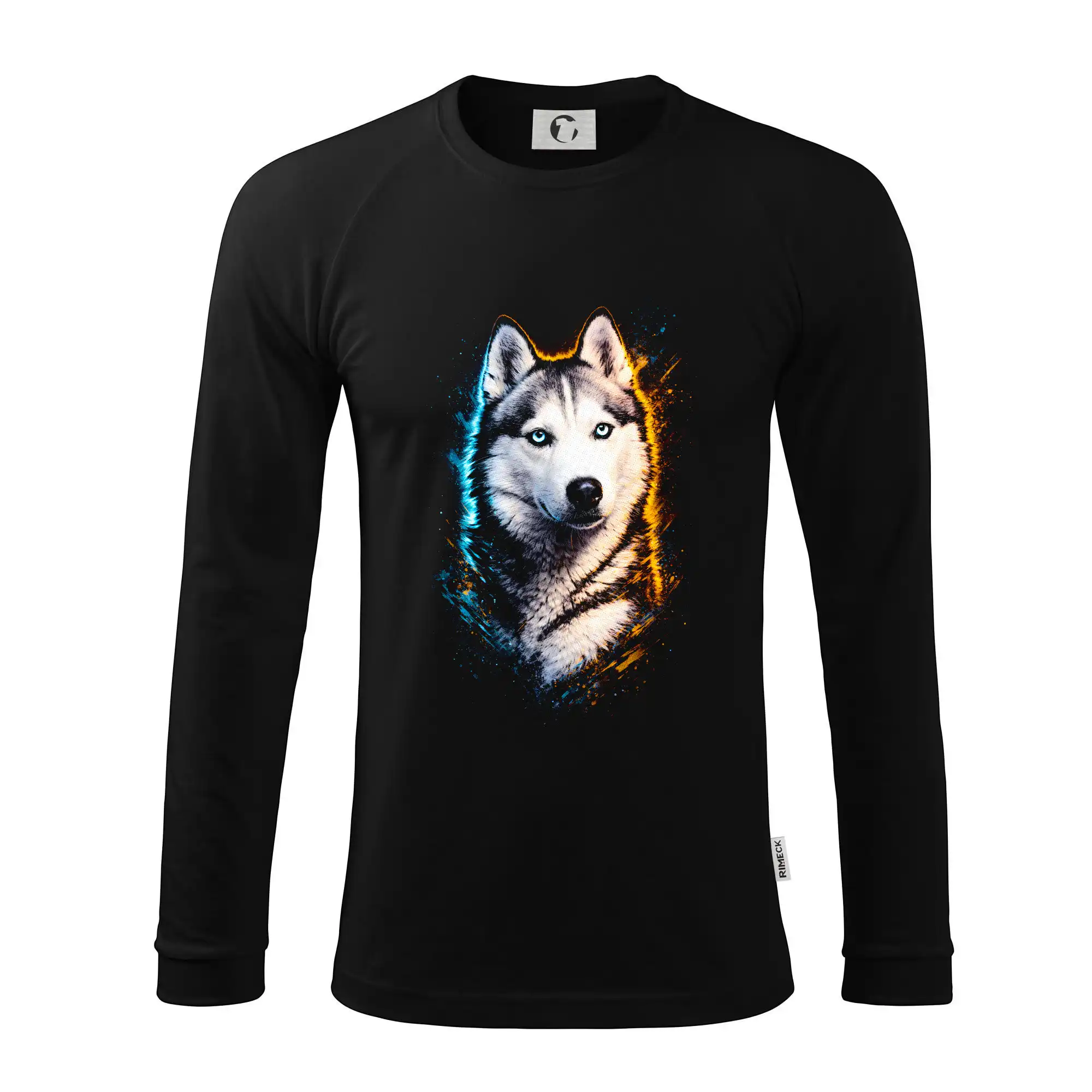 Tričká s motívom Sibírsky husky - Obrázok poltón Husky hlava - Pánske tričko s dlhým rukávom LS130