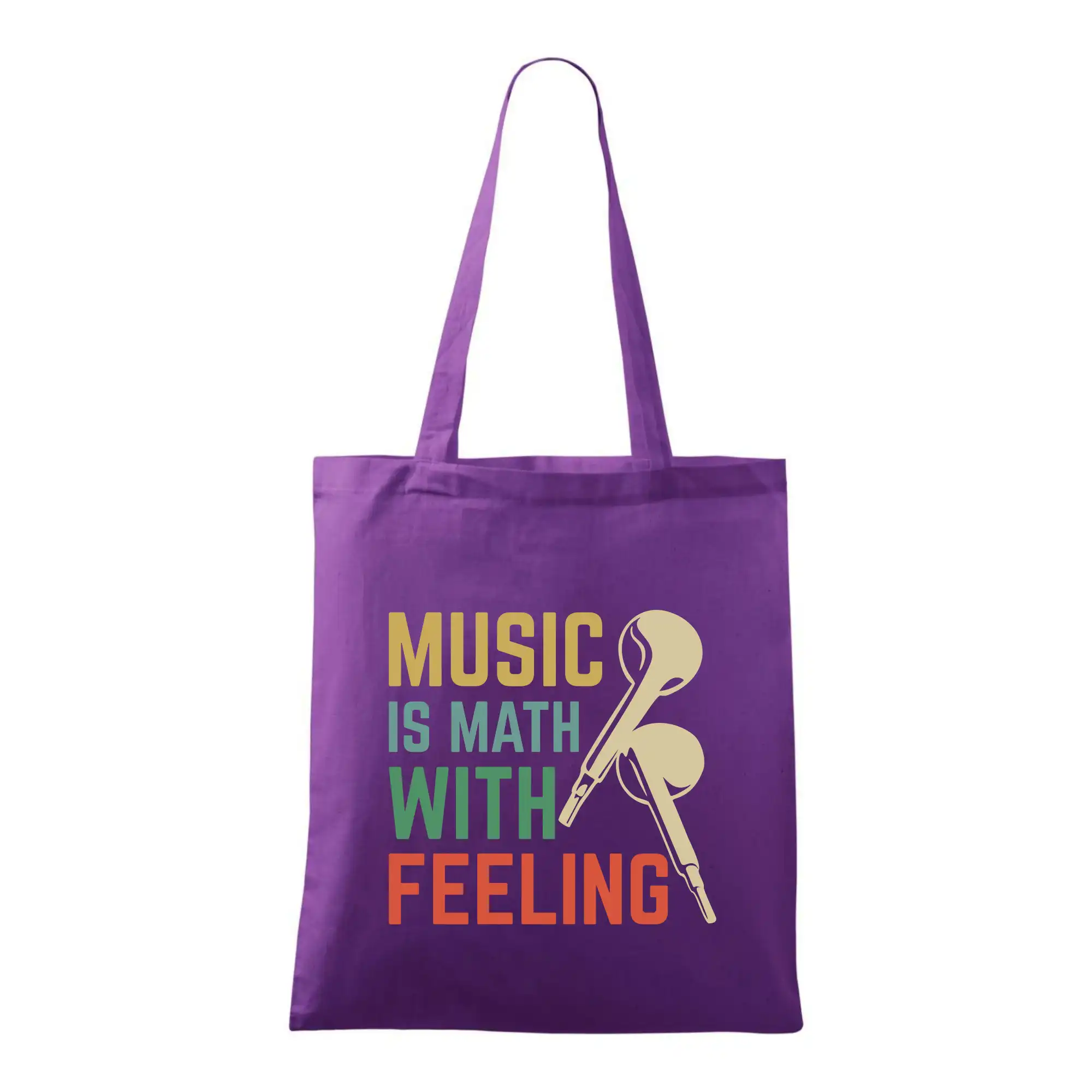 Vtipné tričká pre matematiky - Music is math with feeling - Taška bavlnená