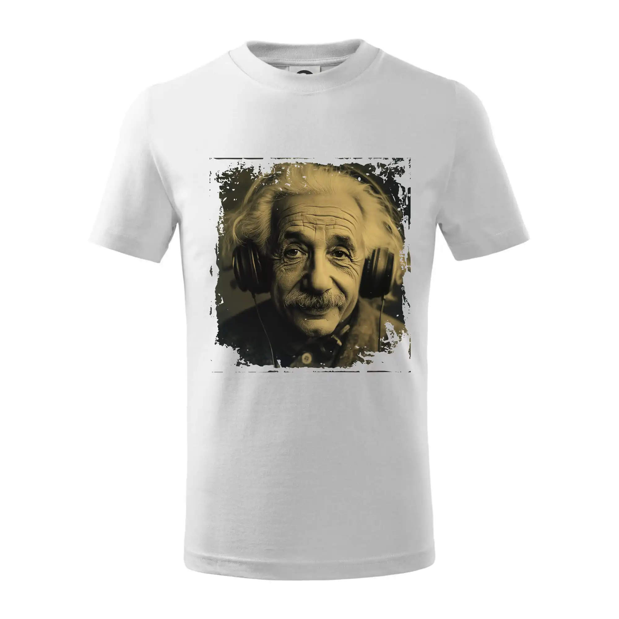 Albert se sluchátky