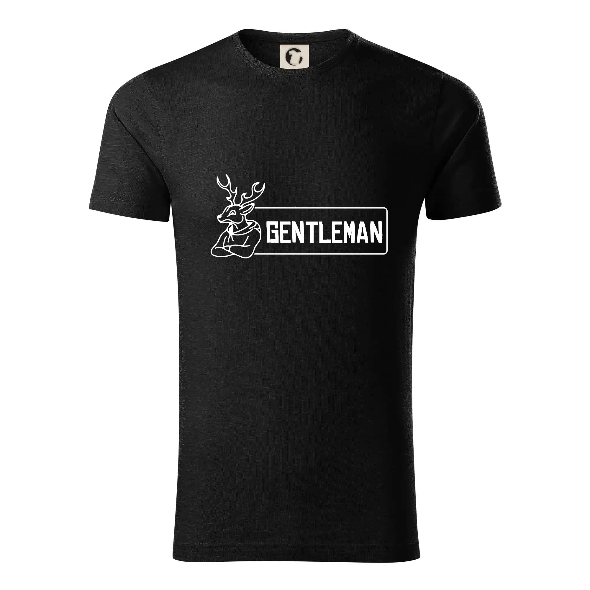 Tričká pre poľovníkov a drevorubačov - Jeleň gentleman - Tričko z organickej bavlny