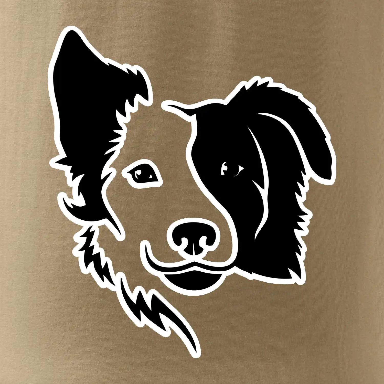 Border kólie obrys hlavy