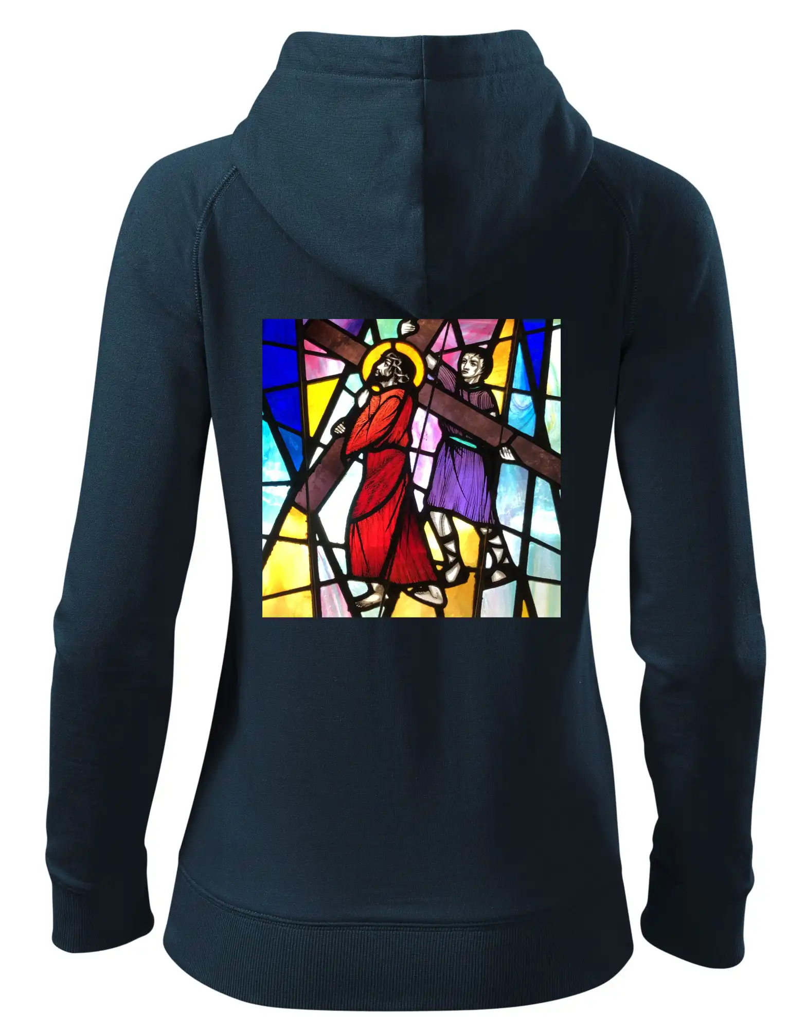 Vitráž - Ježíš a kříž